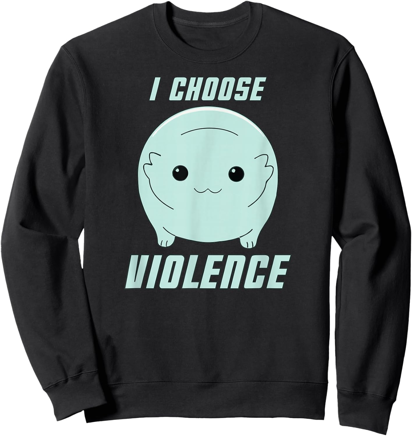 Moopsy Chooses Violence (Light Text) Sweatshirt - Sweatshirt | Black