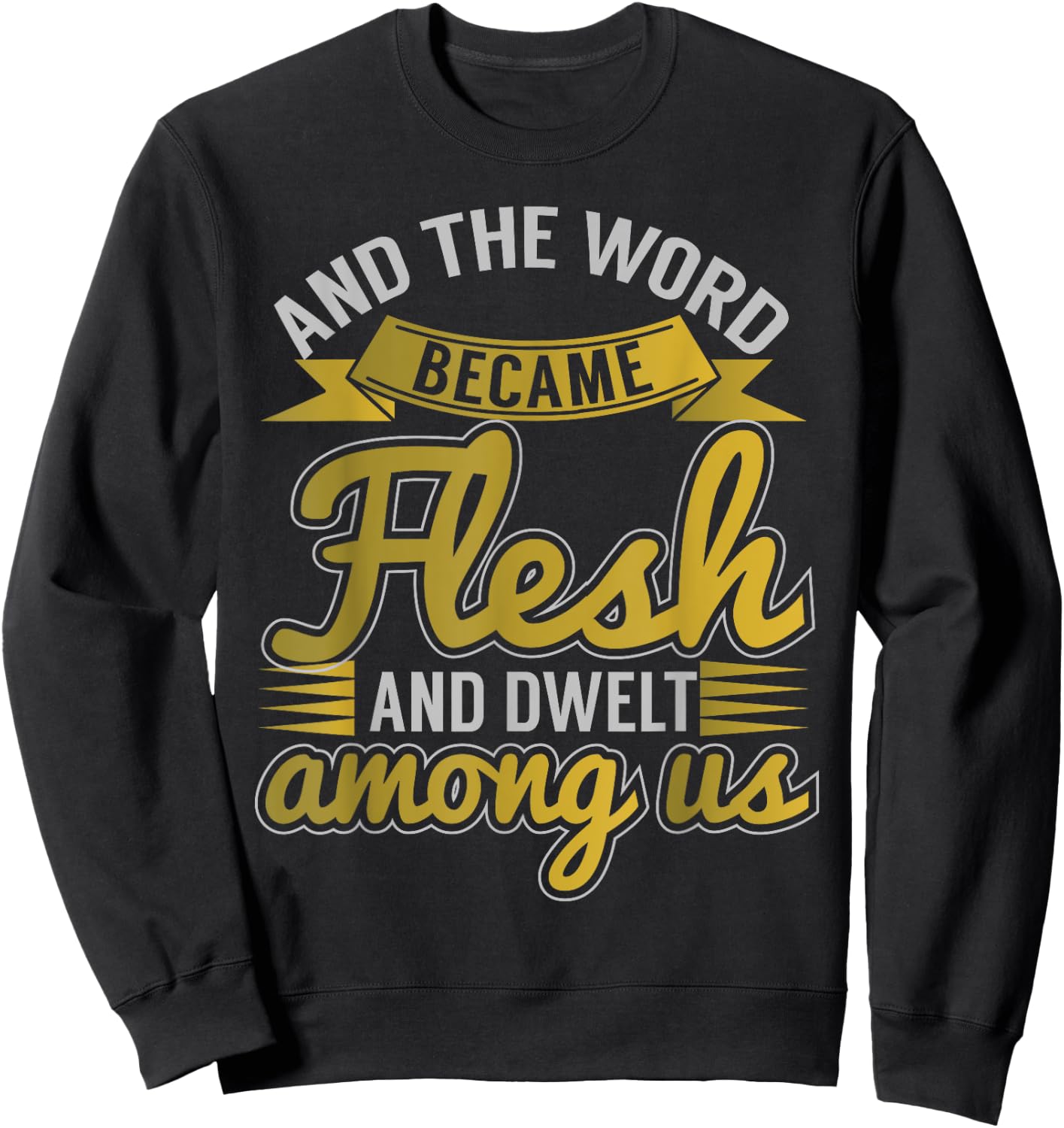 Hebrew Israelite Clothing Judah Word Became Flesh Sweatshirt - Sweatshirt | Black