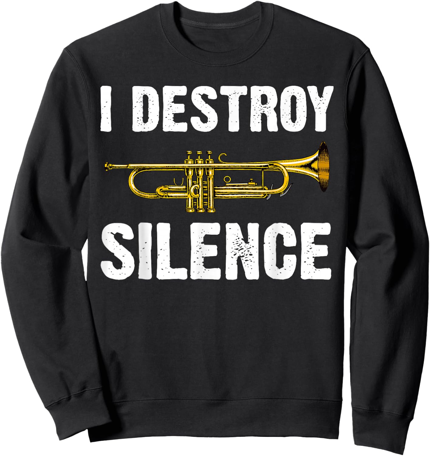 Funny Trumpet Player Art Women Trumpeter Orchestra Sweatshirt - Sweatshirt | Black