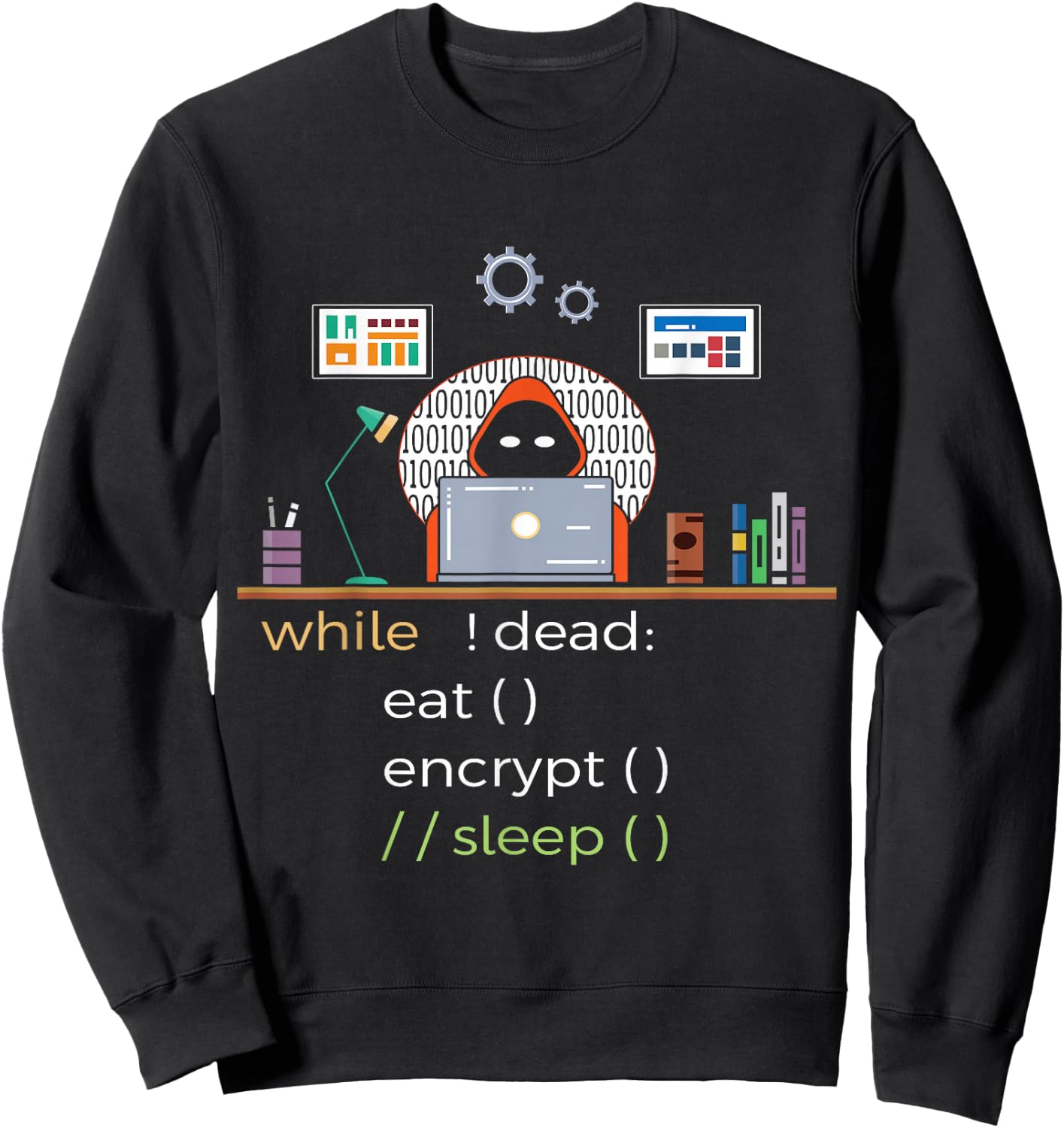Cyber security Professional Funny IT Security Ethical hacker Sweatshirt - Sweatshirt | Black