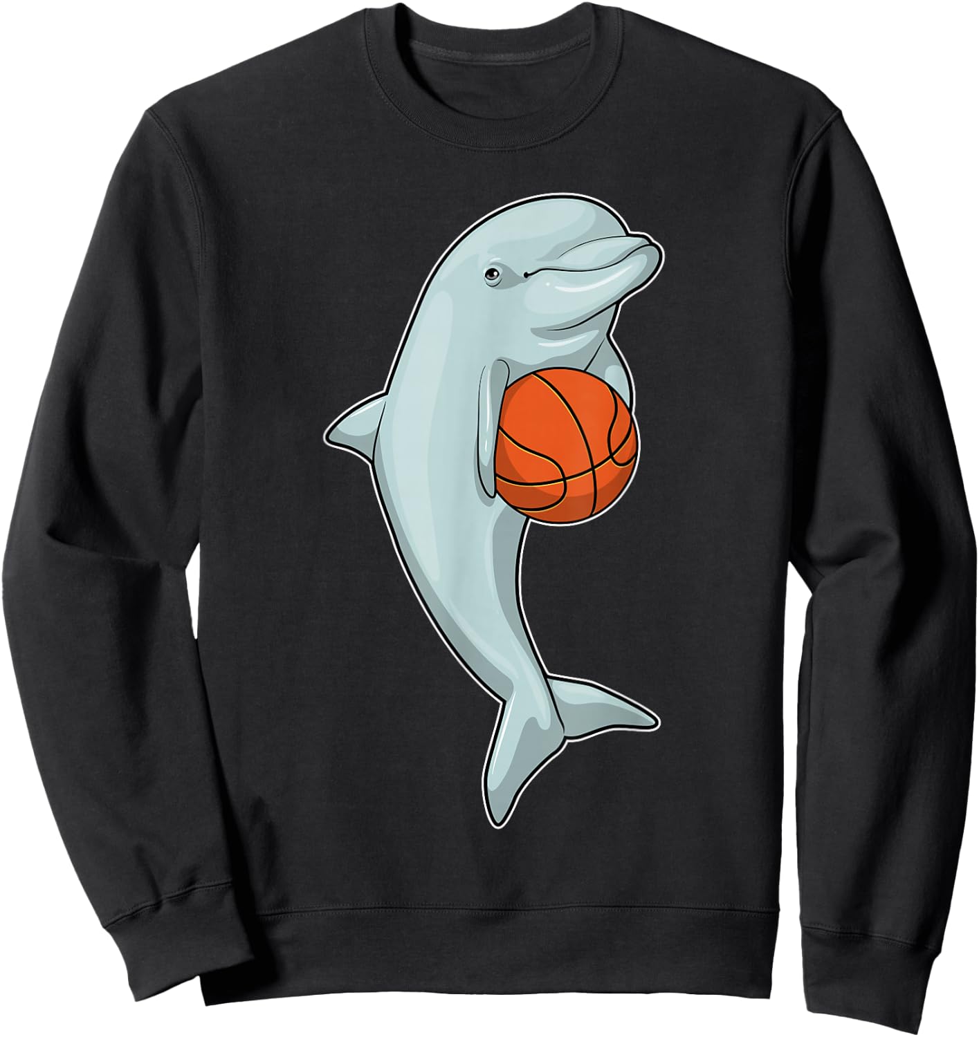 Dolphin Basketball player Basketball Sports Sweatshirt - Sweatshirt | Black
