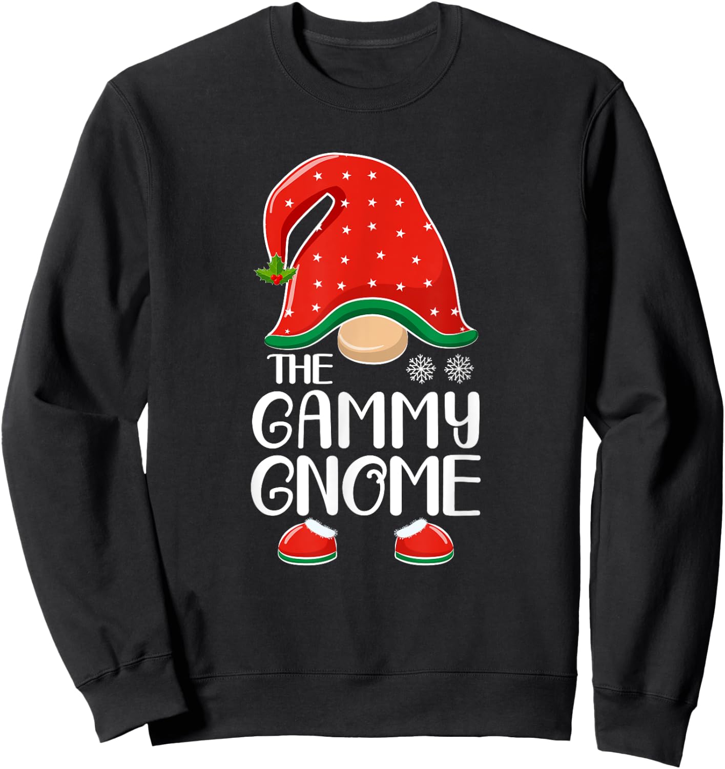 The Gammy Gnome Elf Matching Family Group Christmas Sweatshirt - Sweatshirt | Black