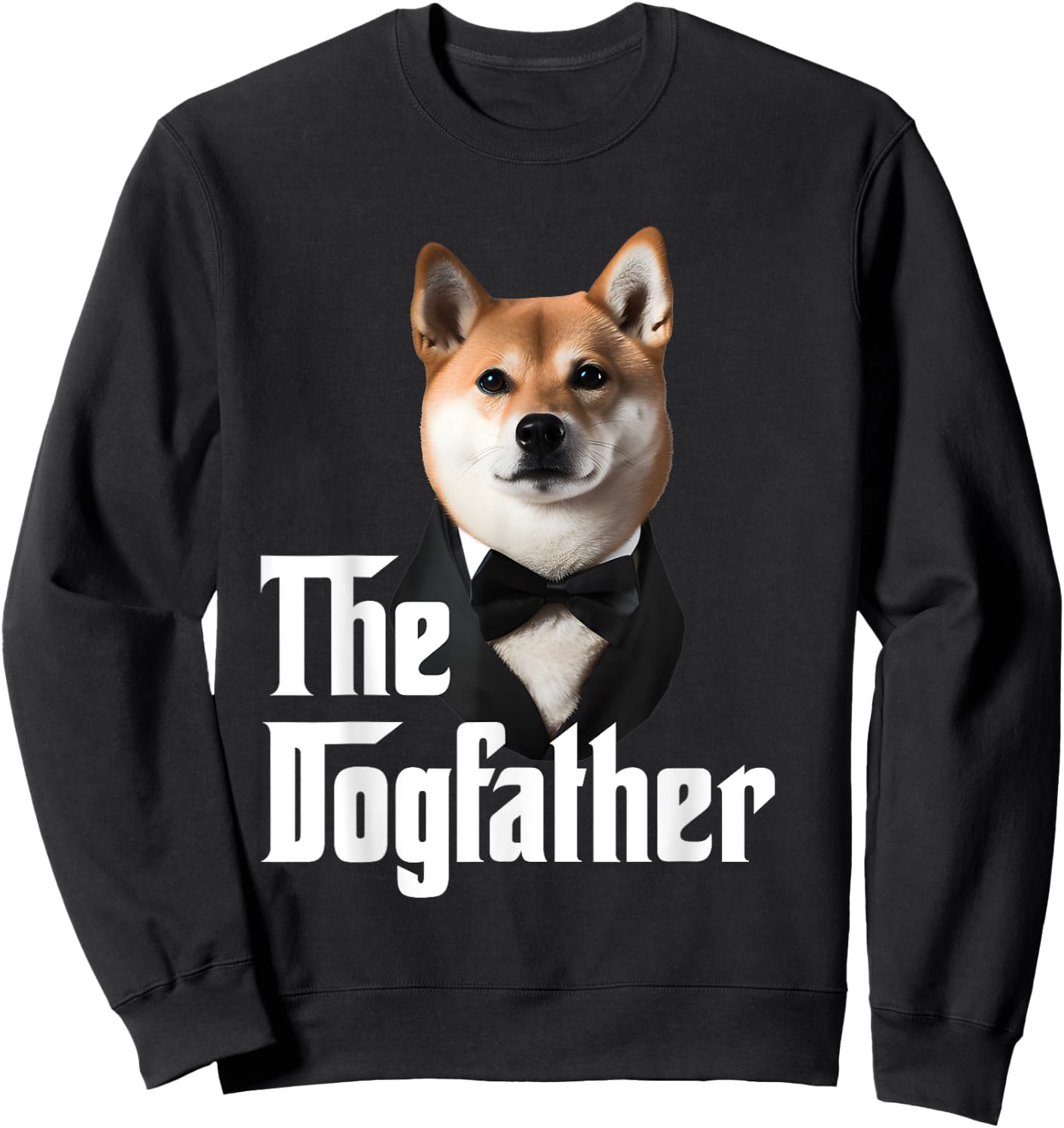 The Dogfather | Shiba Inu | Shiba Inu Owner | Dog Dad Funny Sweatshirt - Sweatshirt | Black