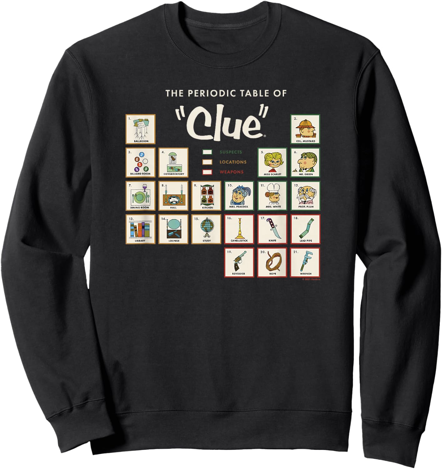 Clue The Periodic Table of Clue Sweatshirt - Sweatshirt | Black