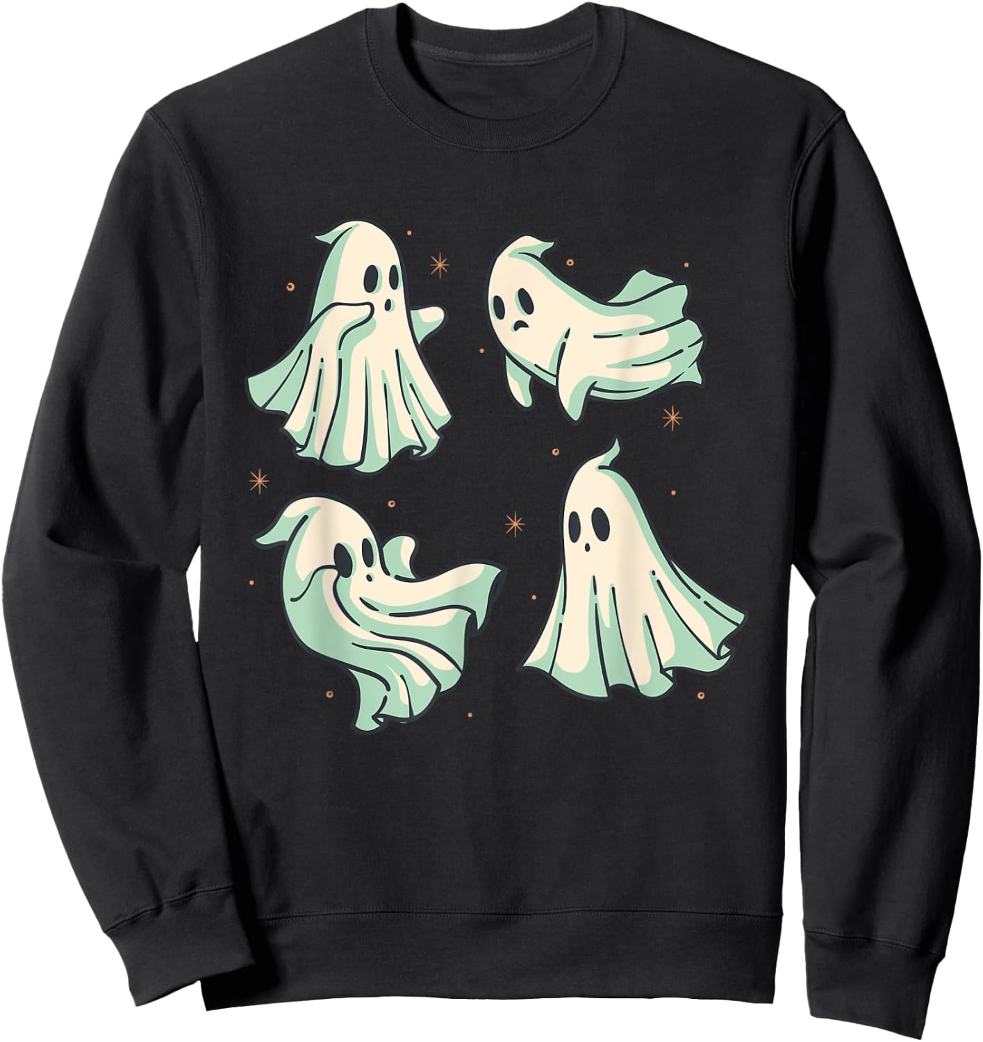Boo Ghost Costume Halloween Spooky Season Scary Ghost Outfit Sweatshirt - Sweatshirt | Black