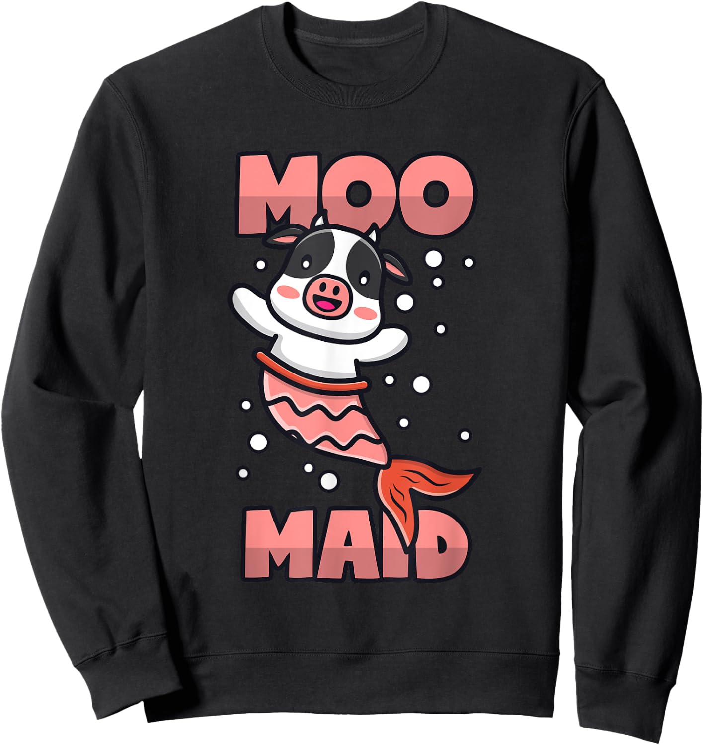 Mermaid Cow Sweatshirt - Sweatshirt | Black