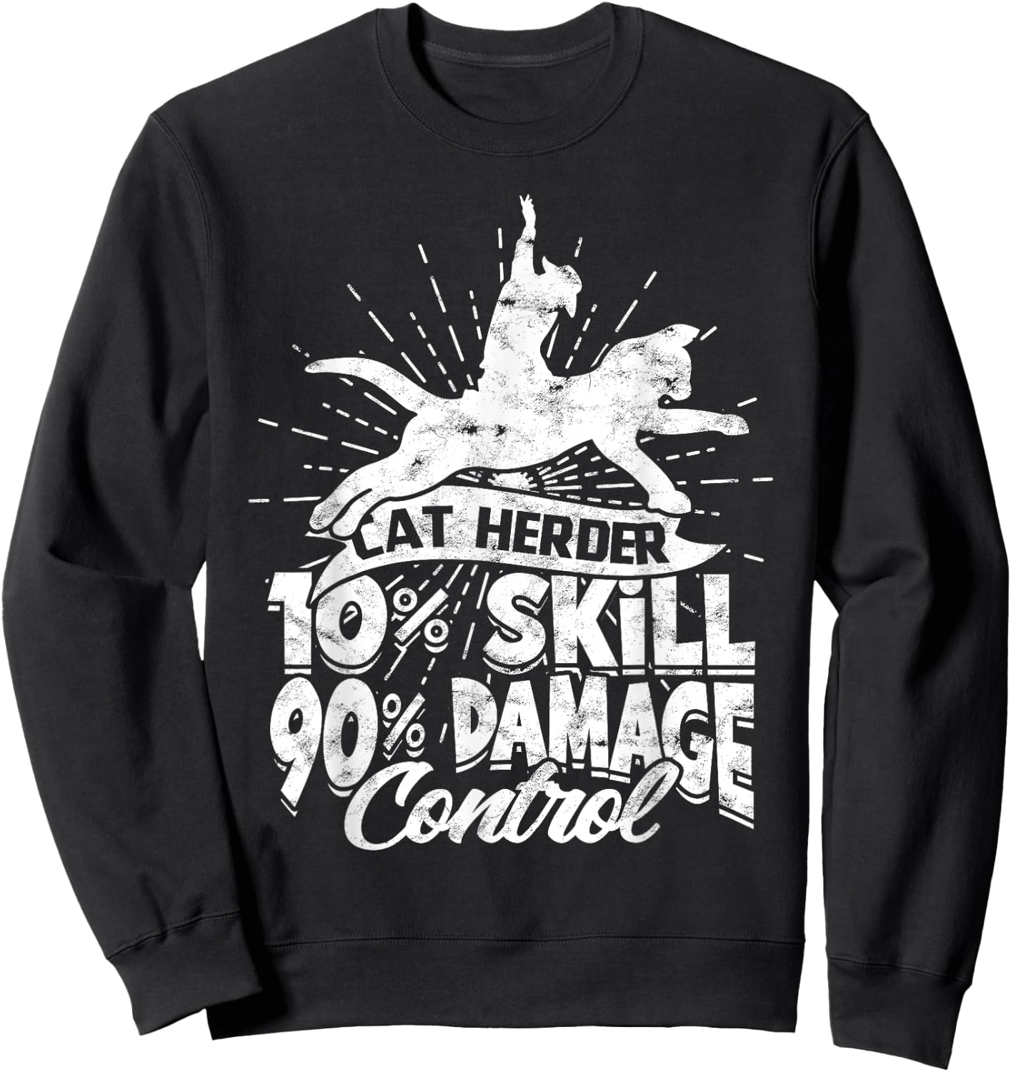 Cat Herding Champion Professional Cat Herder Sweatshirt - Sweatshirt | Black