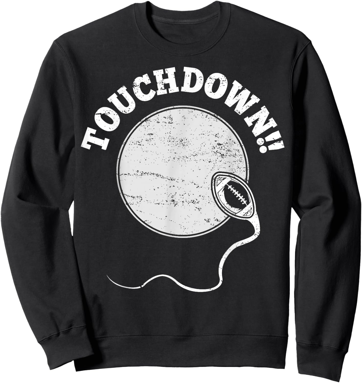 Football Pregnancy Announcement husband boyfriend Sweatshirt - Sweatshirt | Black