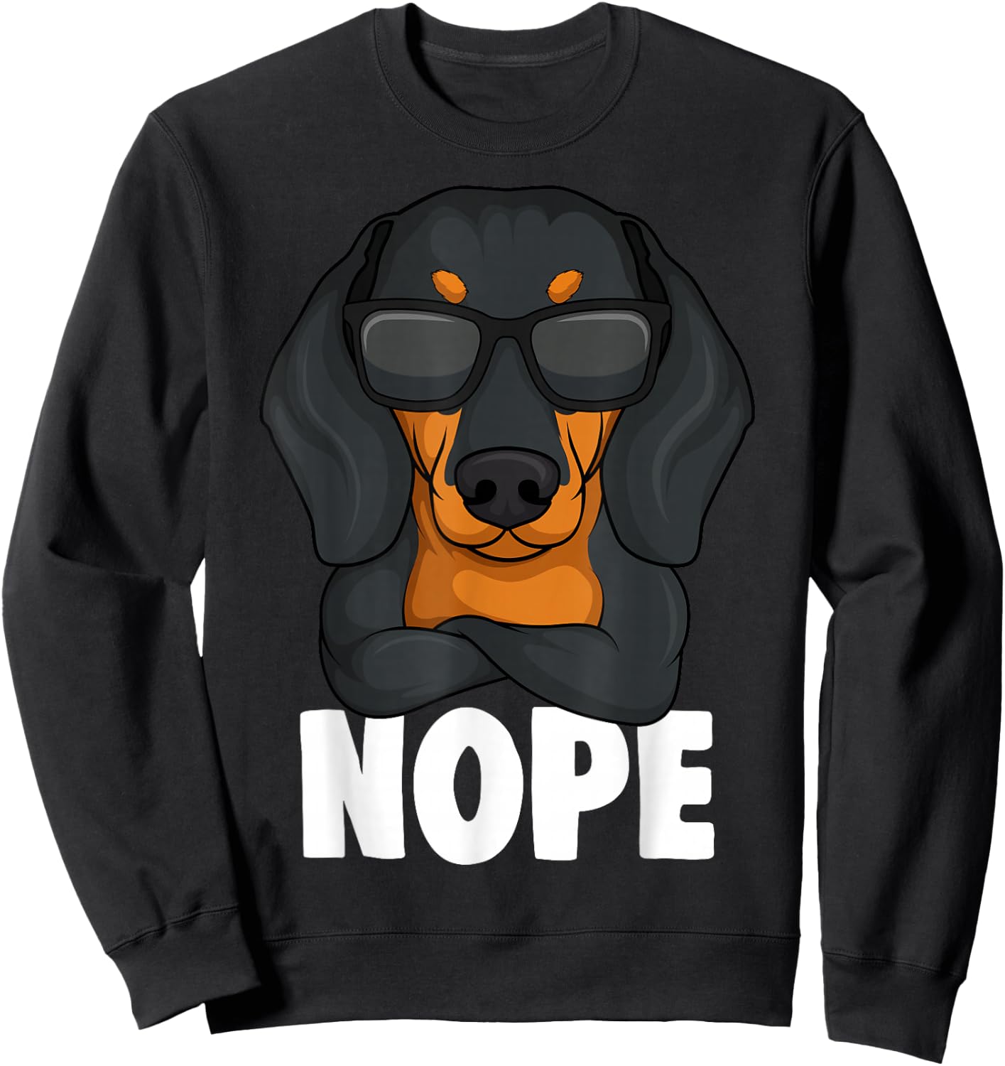 Dachshund Dachshund Teckel Nope Frauchen Master Children Women Sweatshirt - Sweatshirt | Black
