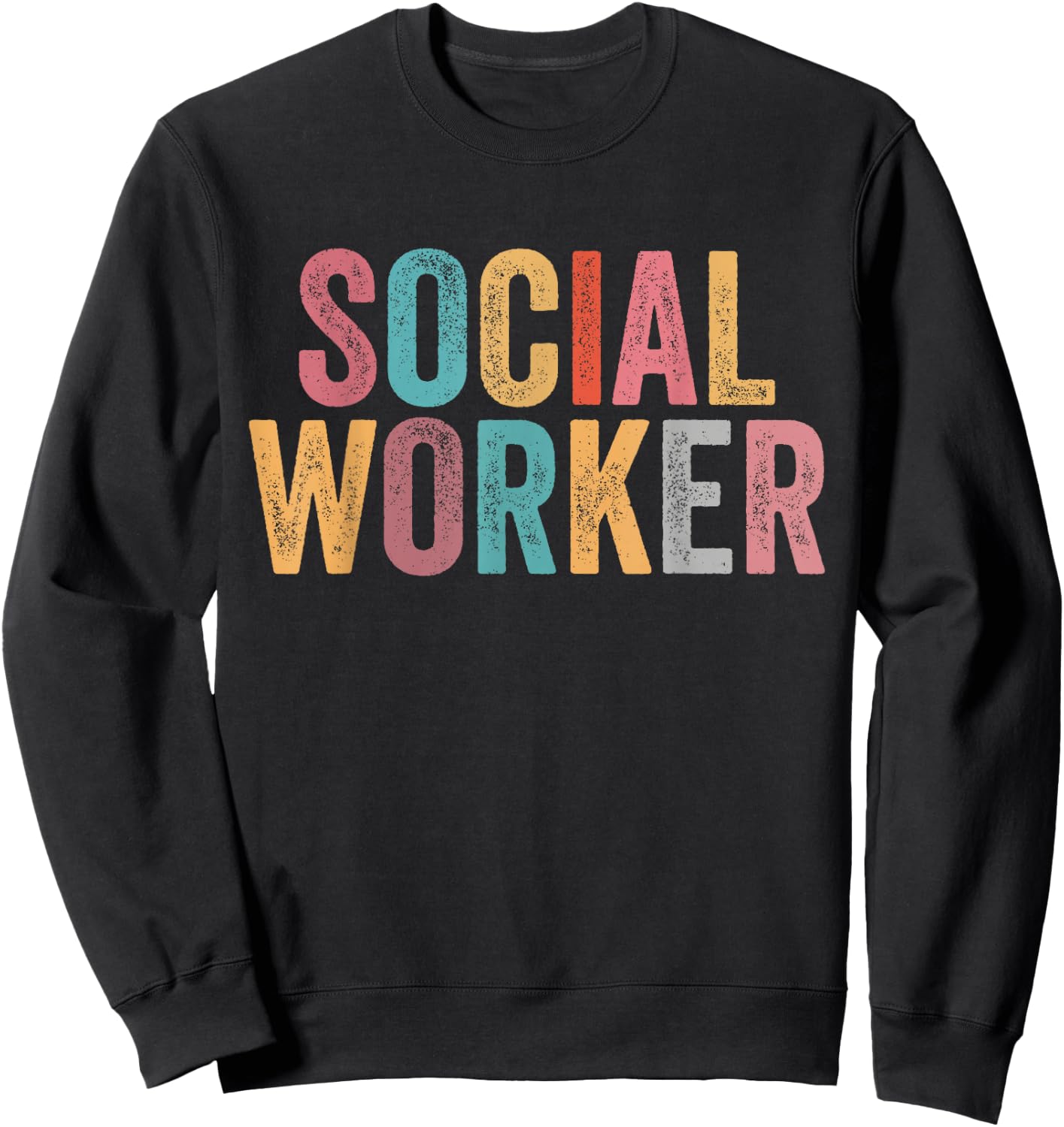 Social Worker Vintage School Social Worker Sweatshirt - Sweatshirt | Black