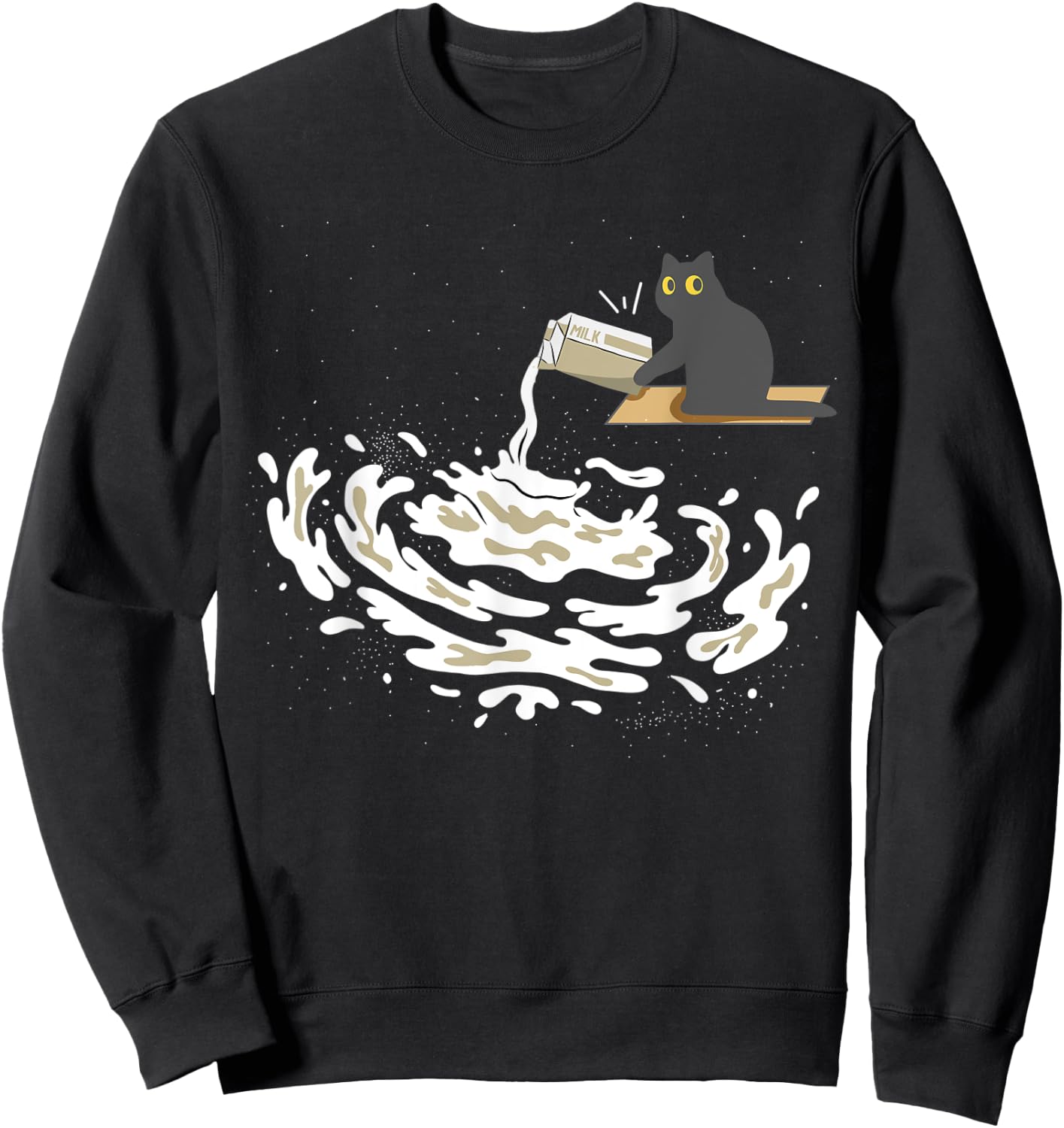 Astrophysics Milky Way Cat Astrophysicist Funny Physics Men Women Sweatshirt - Sweatshirt | Black
