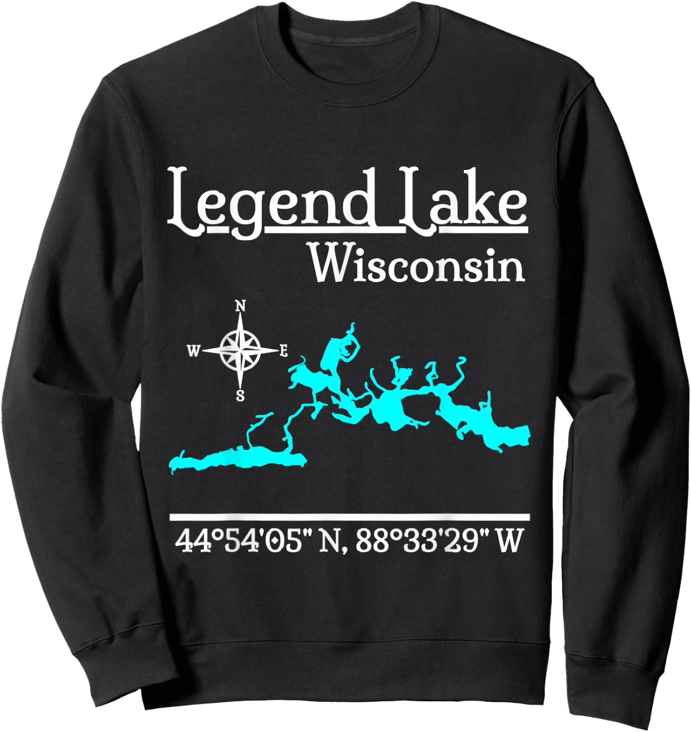 Legend Lake, Wisconsin Sweatshirt - Sweatshirt | Black