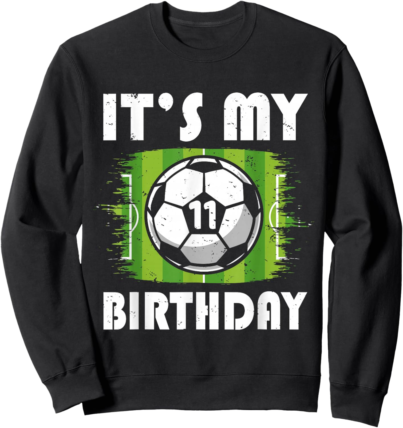 11 Years Old Kids Soccer Player 11th Birthday Boy Sweatshirt - Sweatshirt | Black