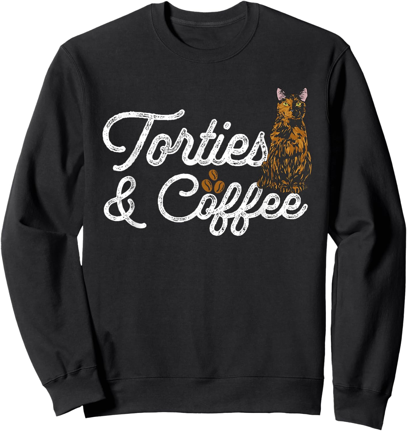 Coffee Tortoiseshell Cat Tortie Women Sweatshirt - Sweatshirt | Black