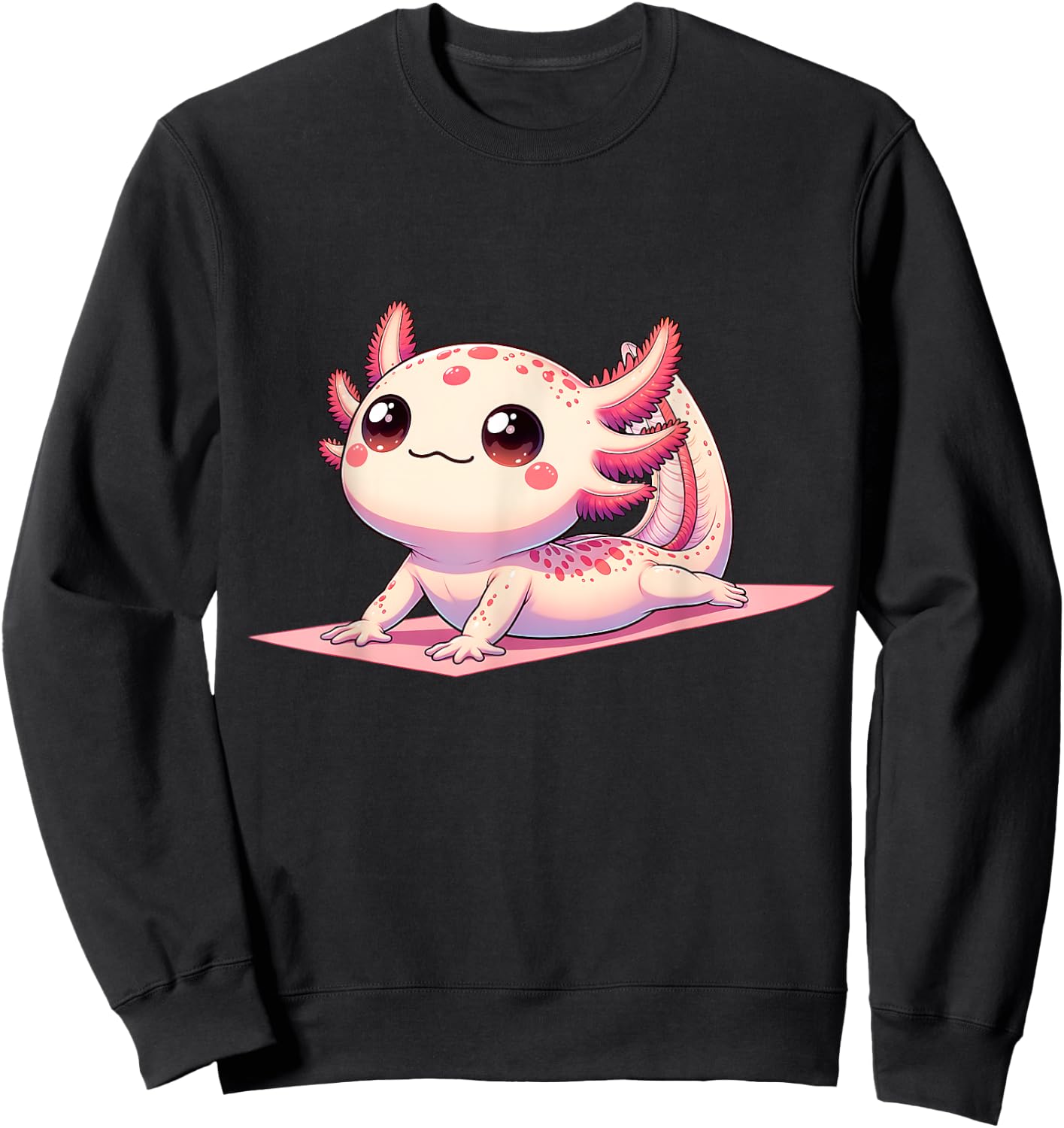 Funny Yoga Meditating Spirituality Axolotl Meditaion Sweatshirt - Sweatshirt | Black