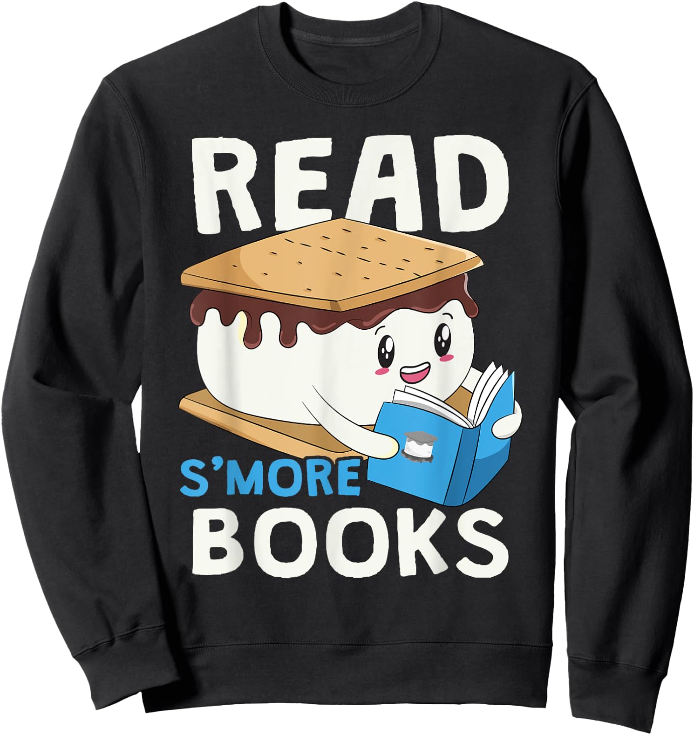 Read S'more Books Camping Bookworm Boy Cute Librarian Smores Sweatshirt - Sweatshirt | Black