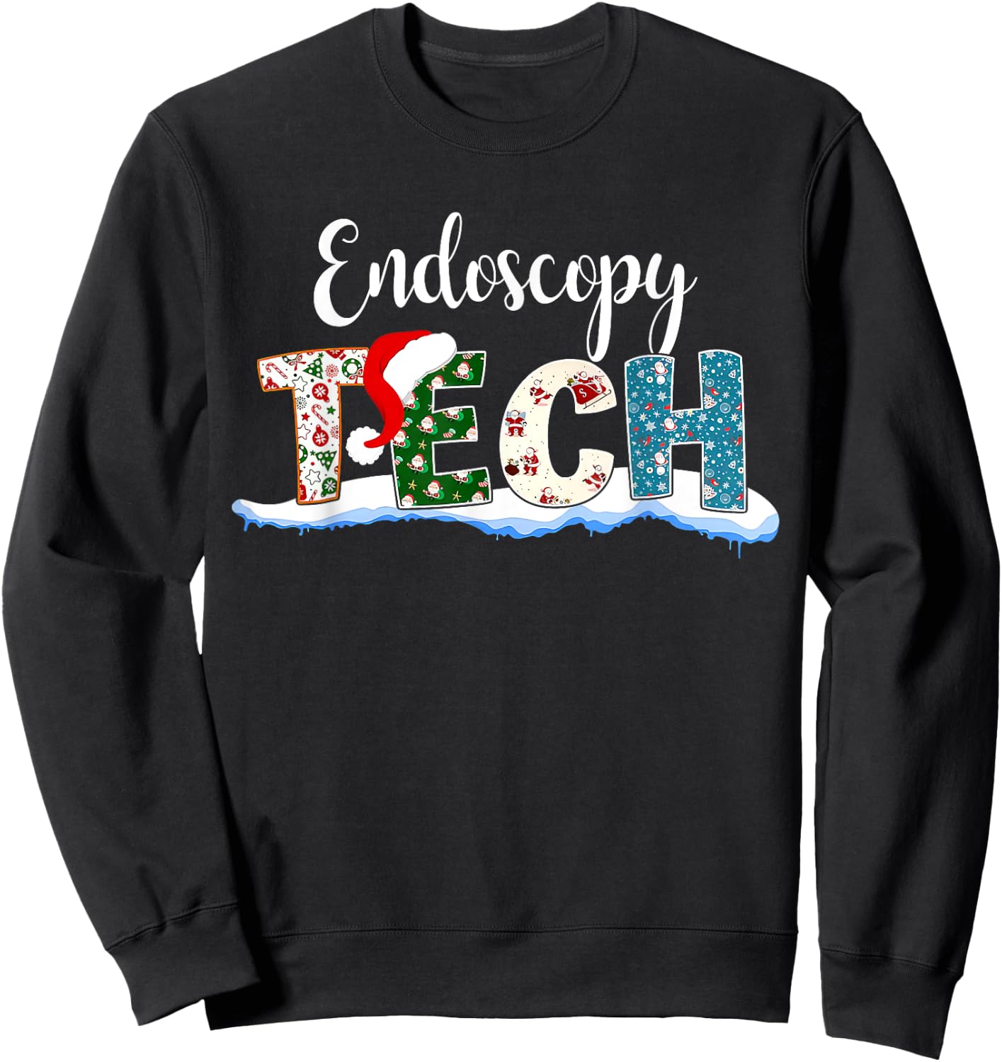 Endoscopy Tech Christmas Gastroenterology Endo Squad Xmas Sweatshirt - Sweatshirt | Black