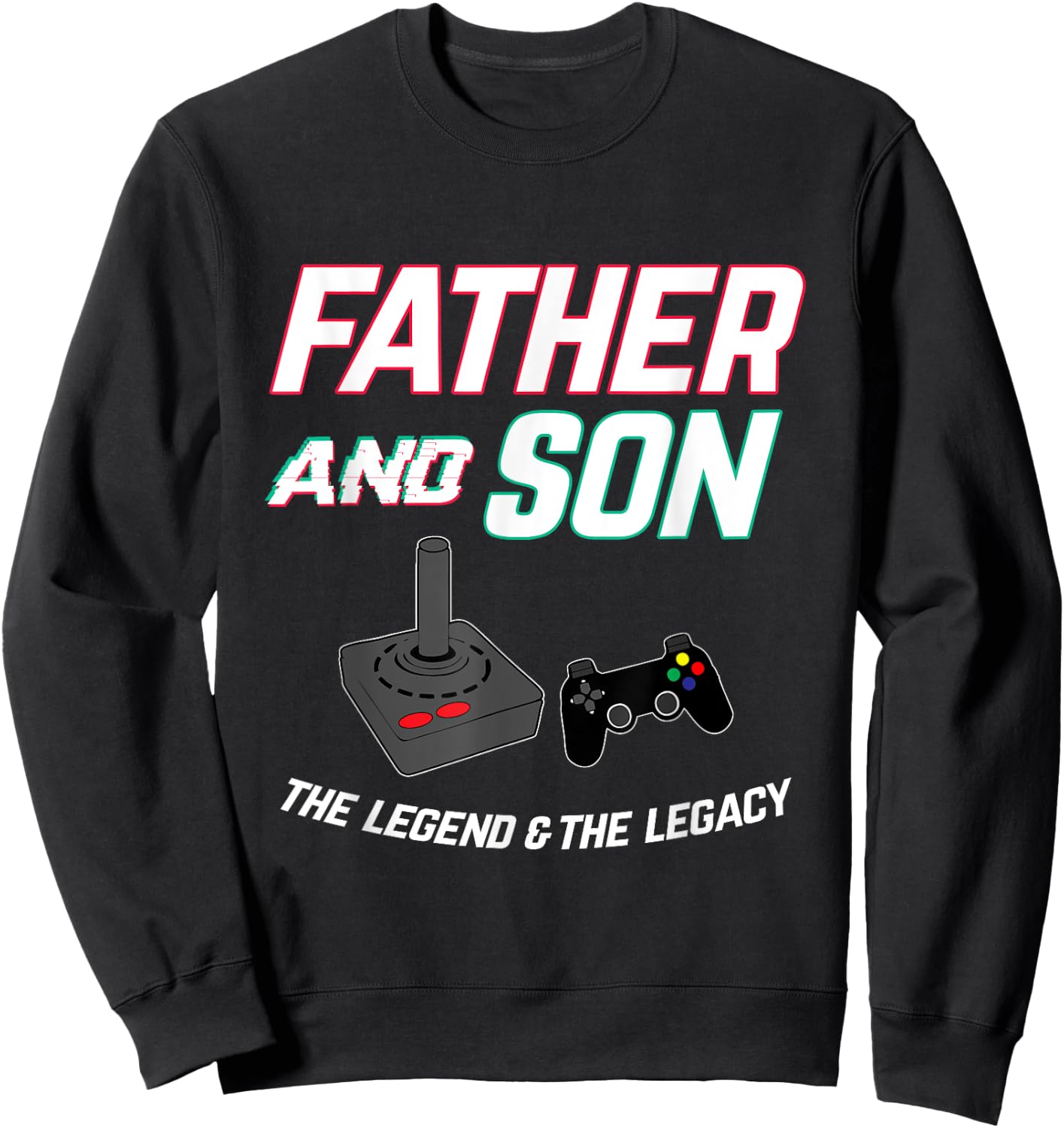 Father nd Son matching outfit Gamer video gaming Fathers day Sweatshirt - Sweatshirt | Black