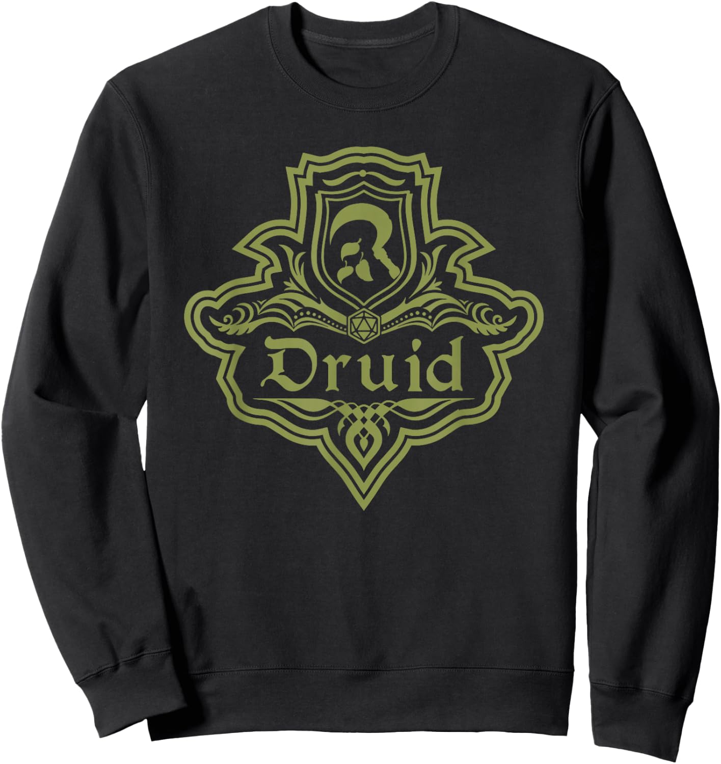 Catumet RPG Druid Class , -Adults, Black, Small, Short Sleeve Sweatshirt - Sweatshirt | Black