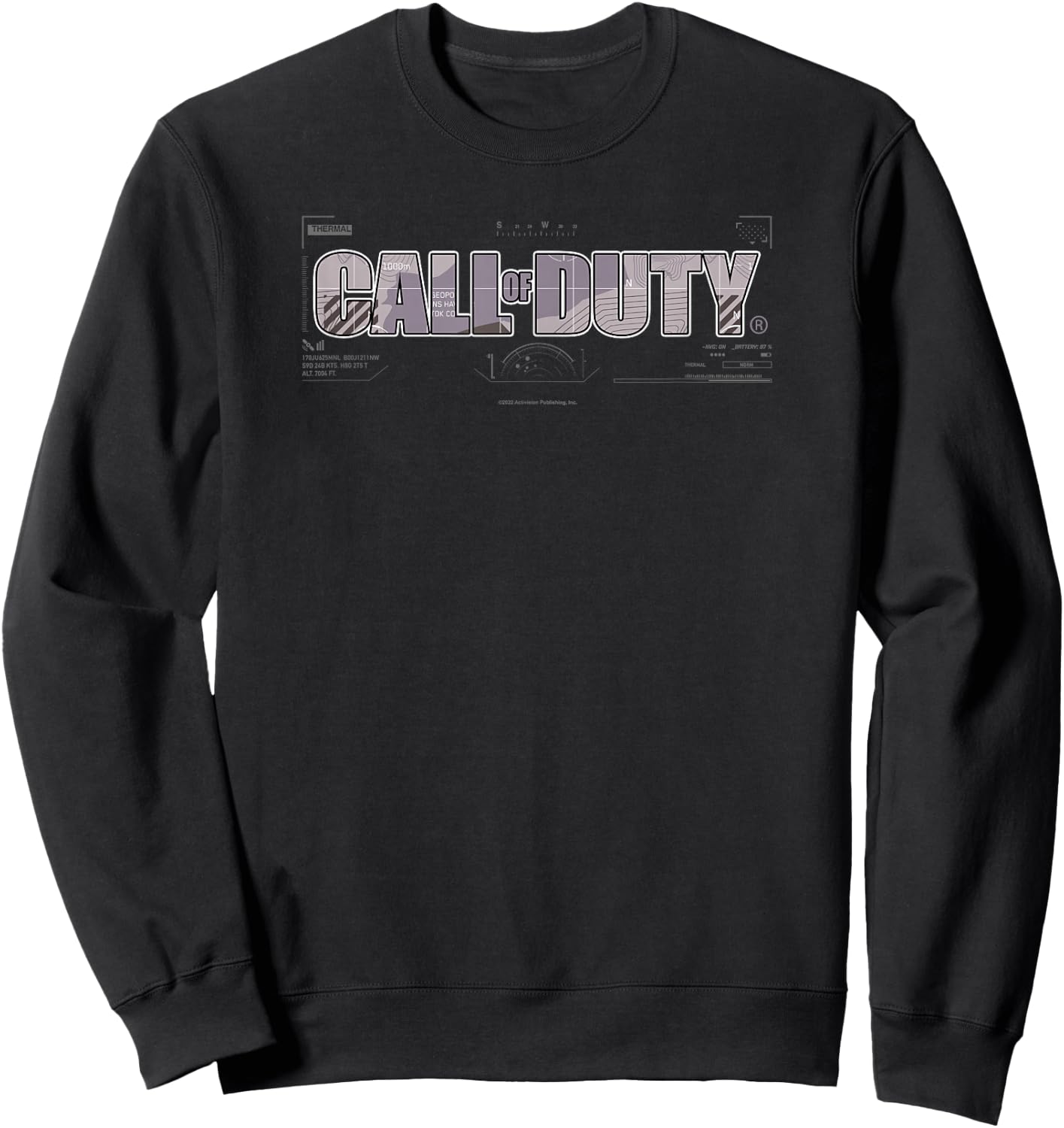 Call Of Duty Classic Game Logo Seen Through Visor Sweatshirt - Sweatshirt | Black