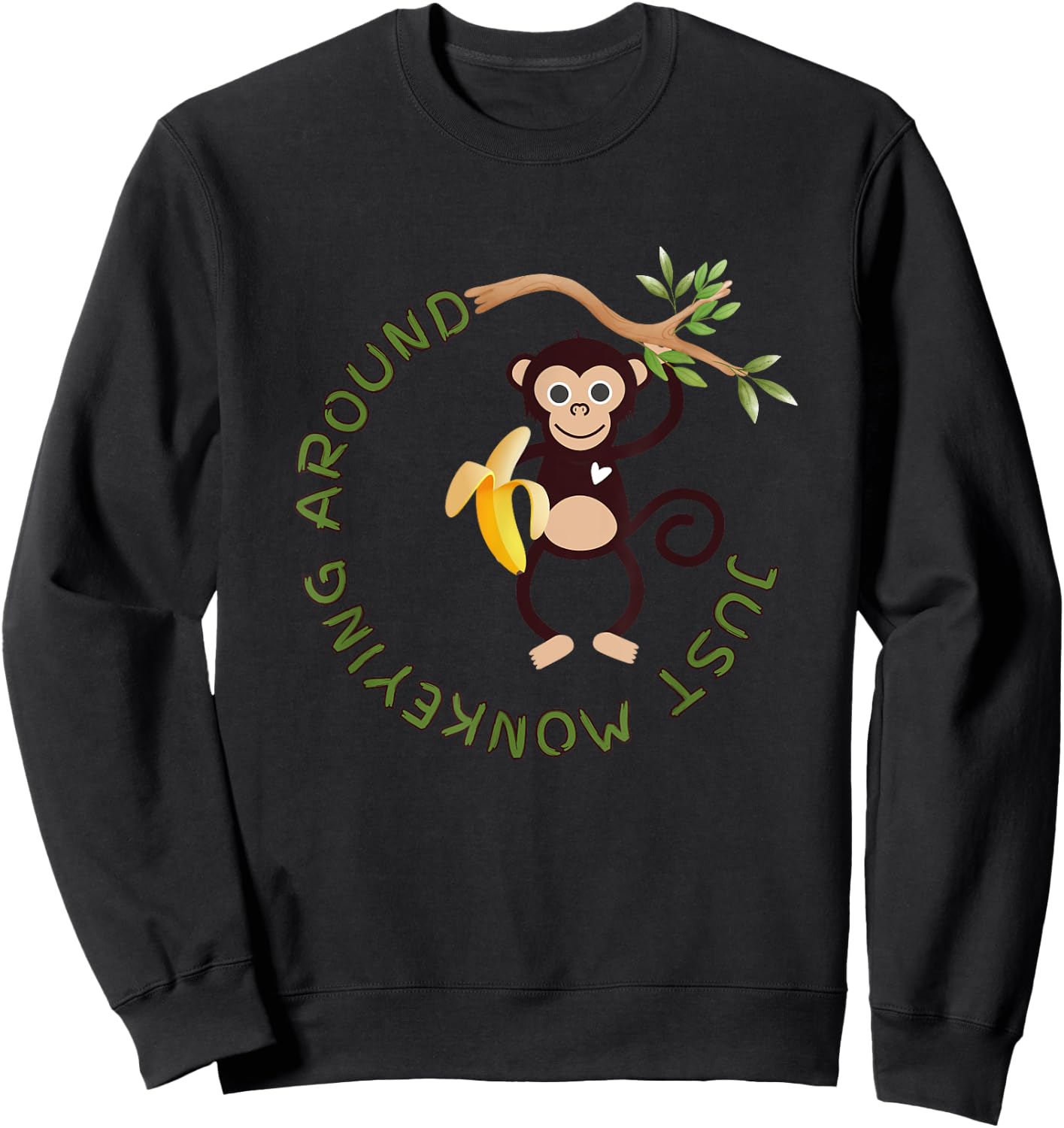Monkey Oliver Learning Tree, Just Monkeying Around Sweatshirt - Sweatshirt | Black