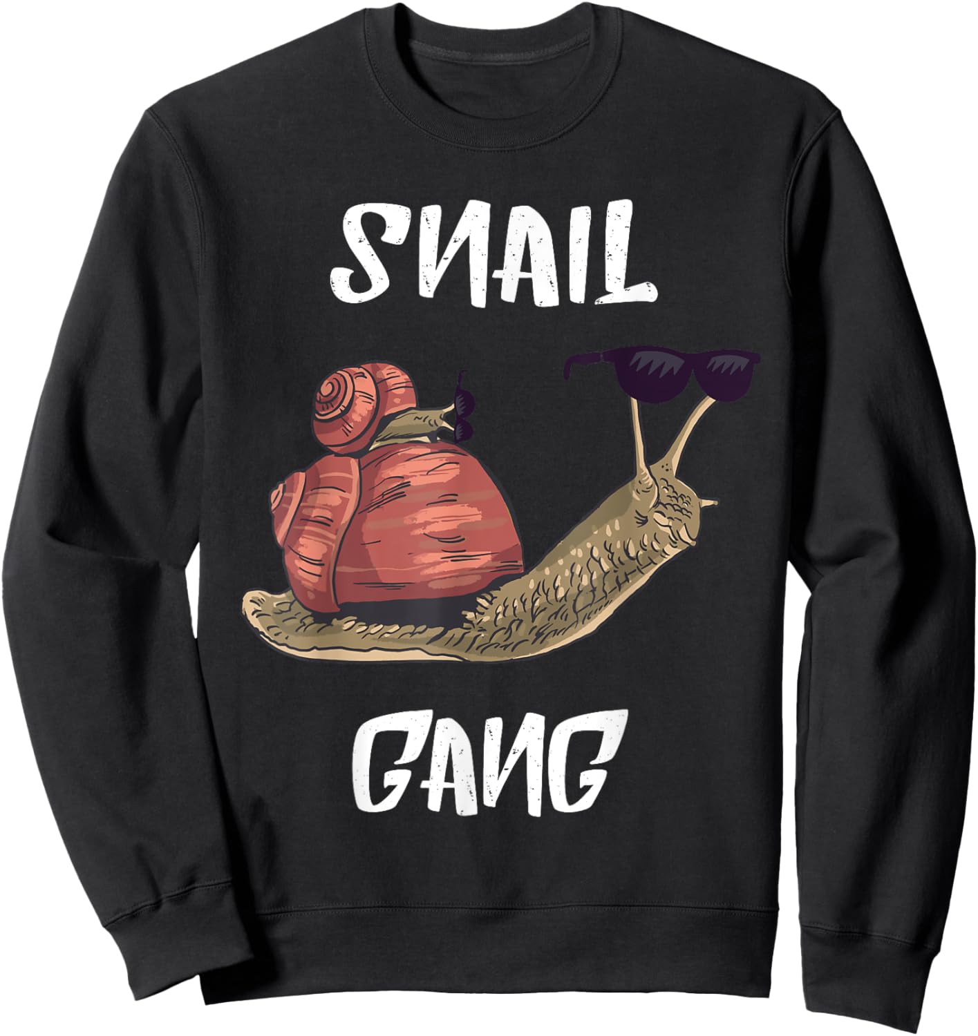 Snail Gang Sunglass Mollusk Snail Shell Snails Lover Snail Sweatshirt - Sweatshirt | Black