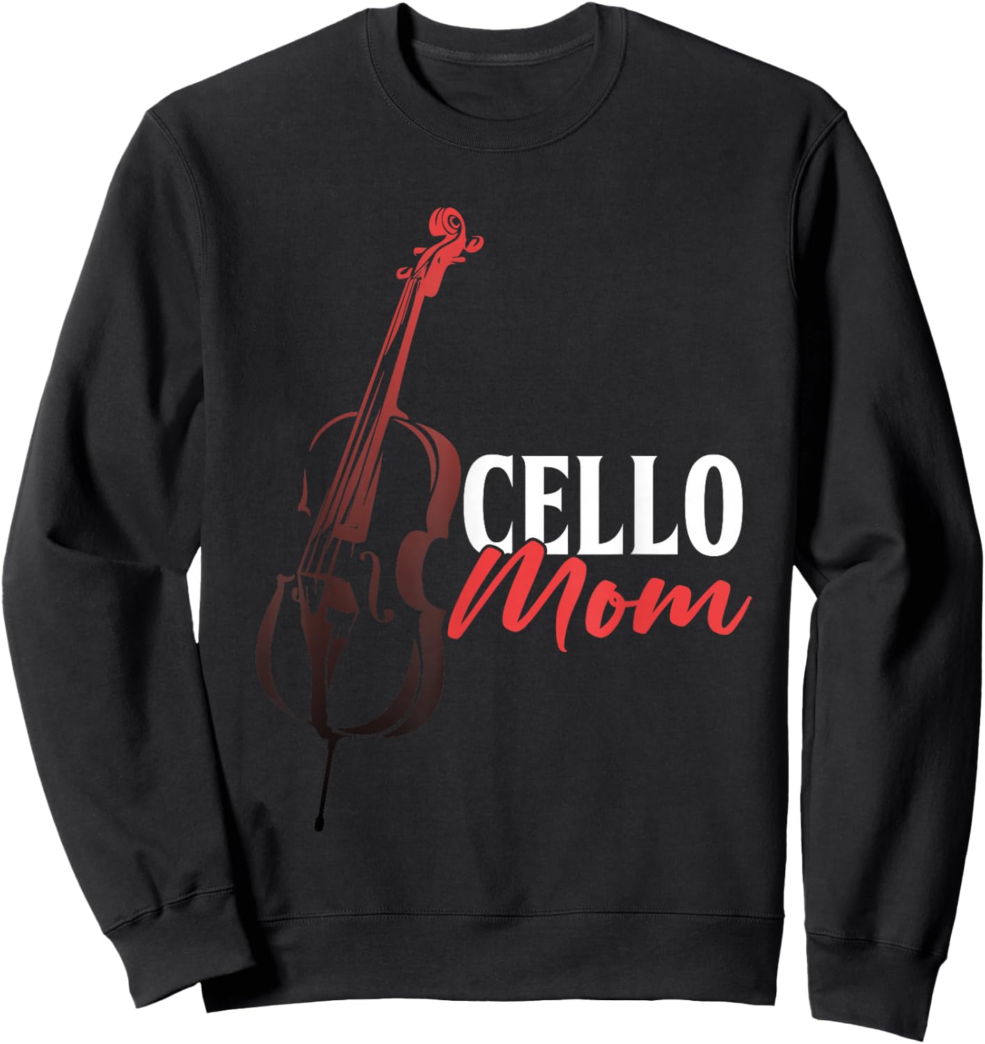 Cello Mom Cellist Musician Cello Player Mother Orchestra Sweatshirt - Sweatshirt | Black