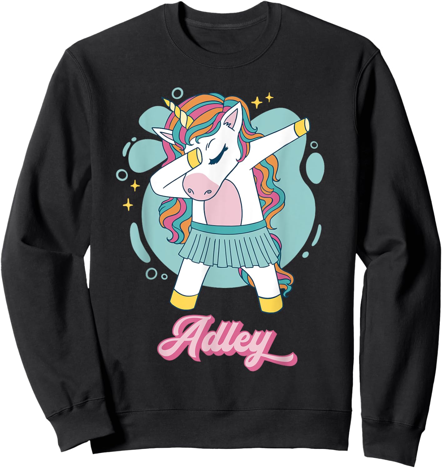 Adley Merch Unicorn Design Sweatshirt - Sweatshirt | Black
