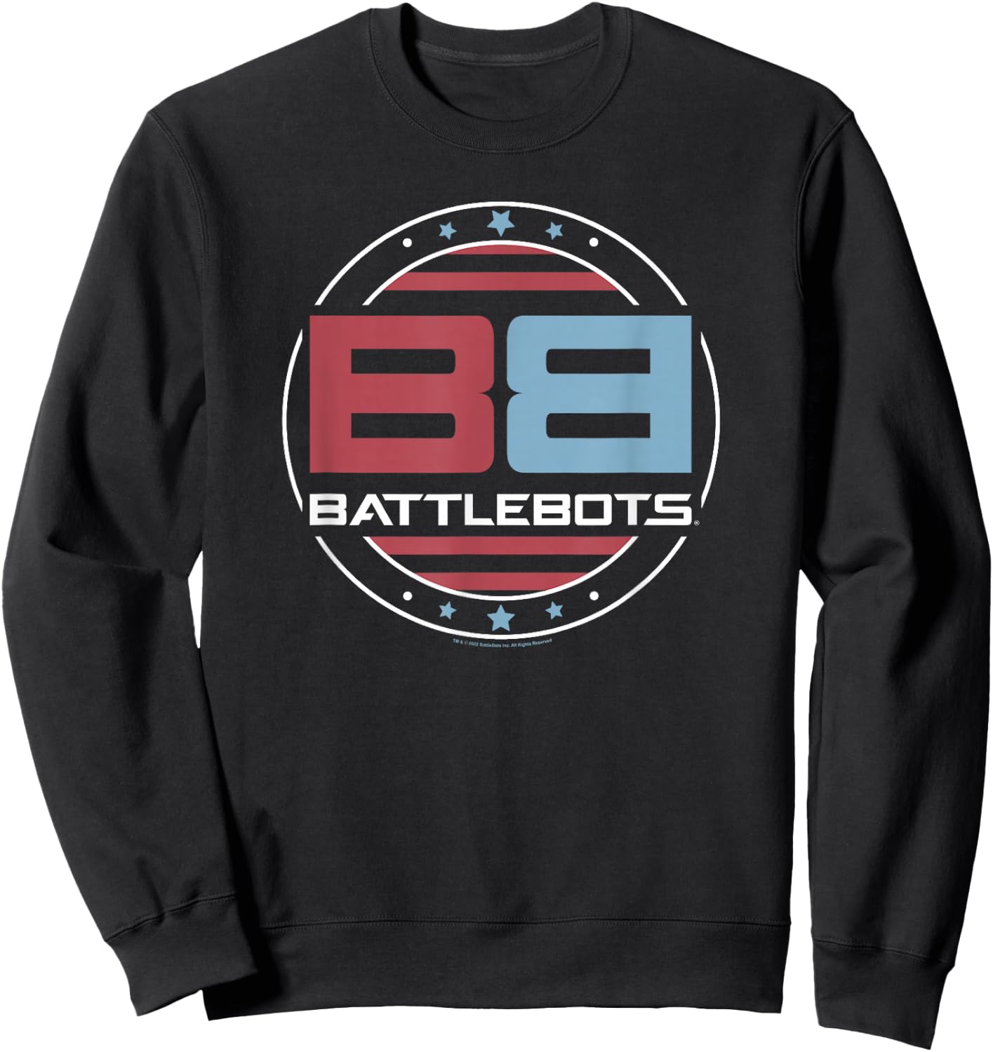 BattleBots Patriotic American Flag Circle Logo Small Sweatshirt - Sweatshirt | Black