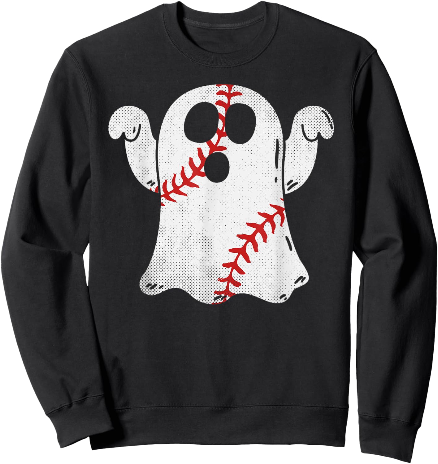 Baseball Ghost Baseball Lover Halloween Costume Sweatshirt - Sweatshirt | Black
