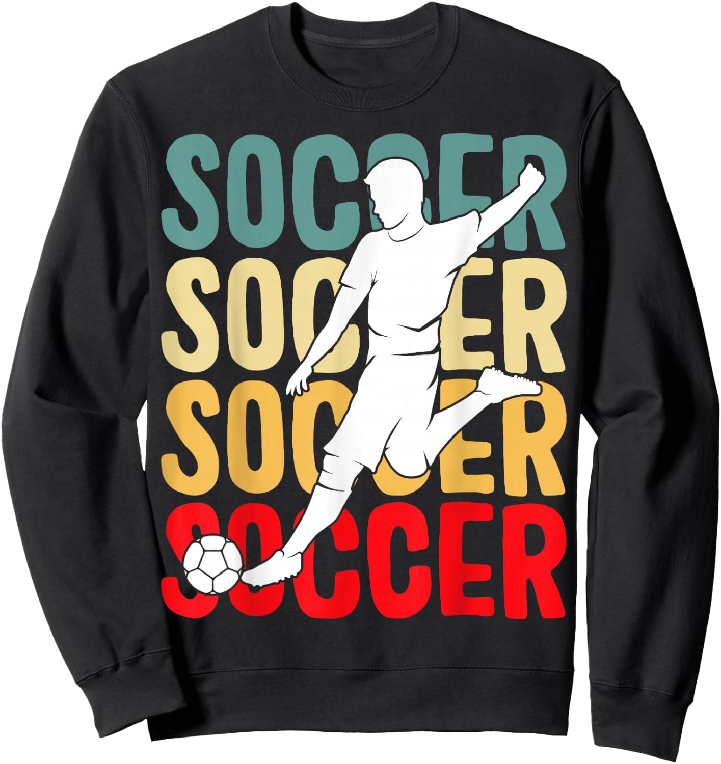Soccer Boys Men Kids Sweatshirt - Sweatshirt | Black