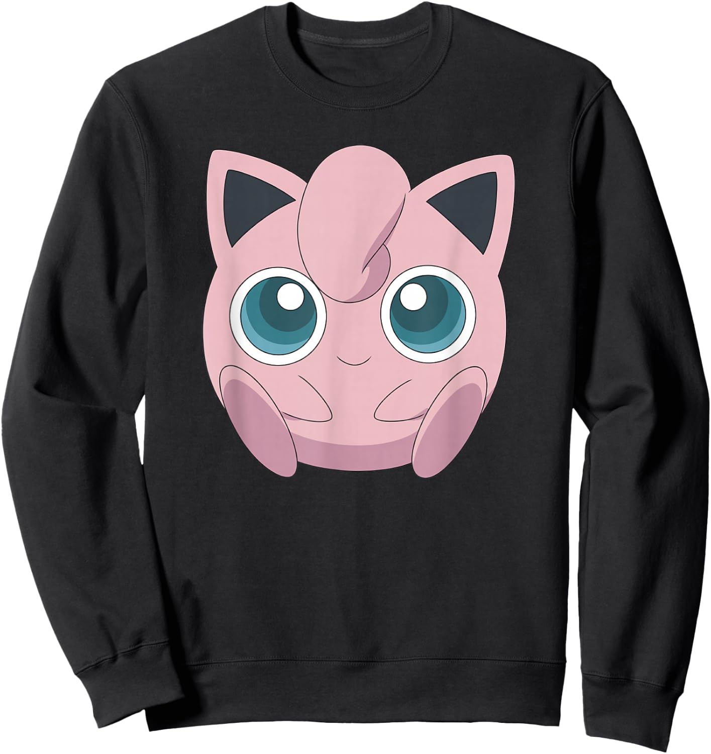 Pokémon Jigglypuff Cute Fairy Big Face Sweatshirt - Sweatshirt | Black