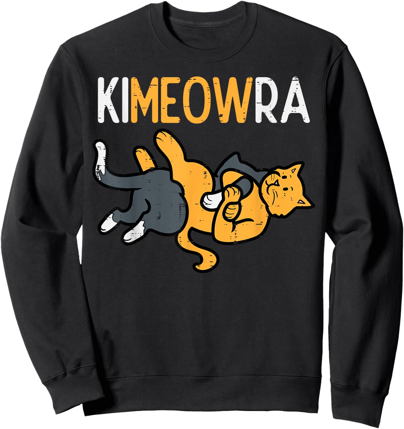 Kimeowra Cats Funny Martial Arts Bjj Mma Men Women Kids Boys Sweatshirt - Sweatshirt | Black