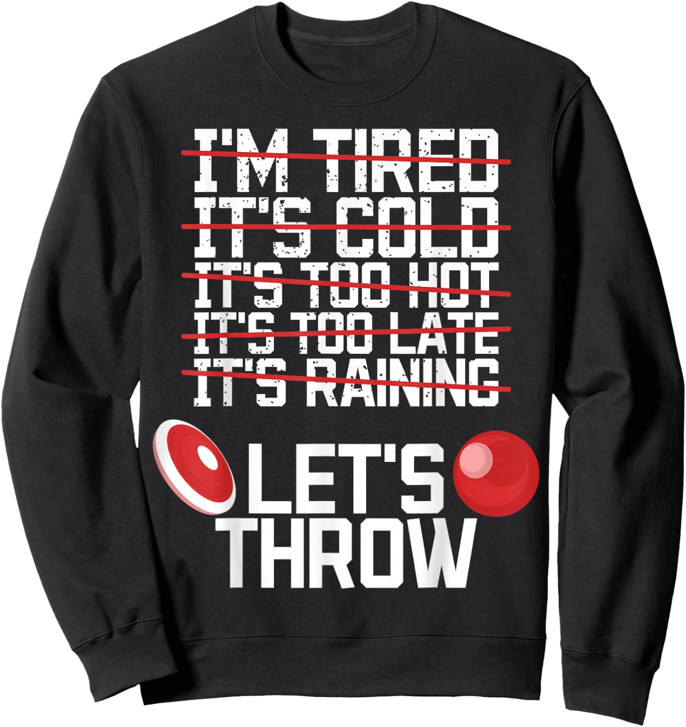 Let's Throw Shot Put Discus Throw Track And Field Athlete Sweatshirt - Sweatshirt | Black
