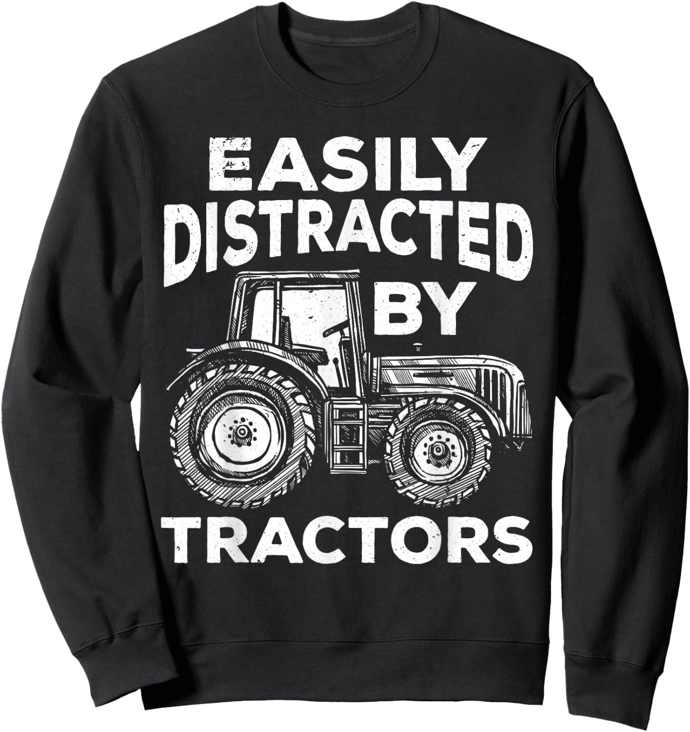 Tractor Art Women Farming Agriculture Farmer Truck Sweatshirt - Sweatshirt | Black