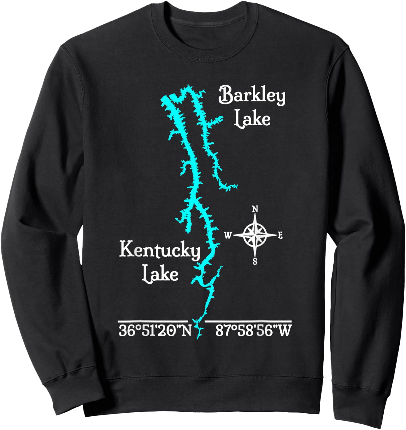 Kentucky & Barkley Lake, Kentucky & Tennessee Sweatshirt - Sweatshirt | Black