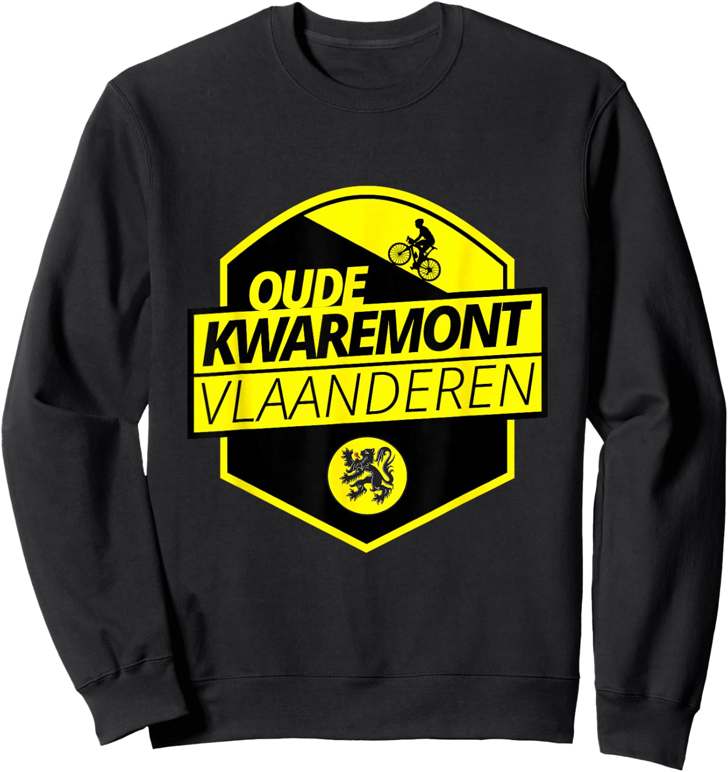 Oude Kwaremont Cycling In Flanders Belgium Cobbled Climb Sweatshirt - Sweatshirt | Black