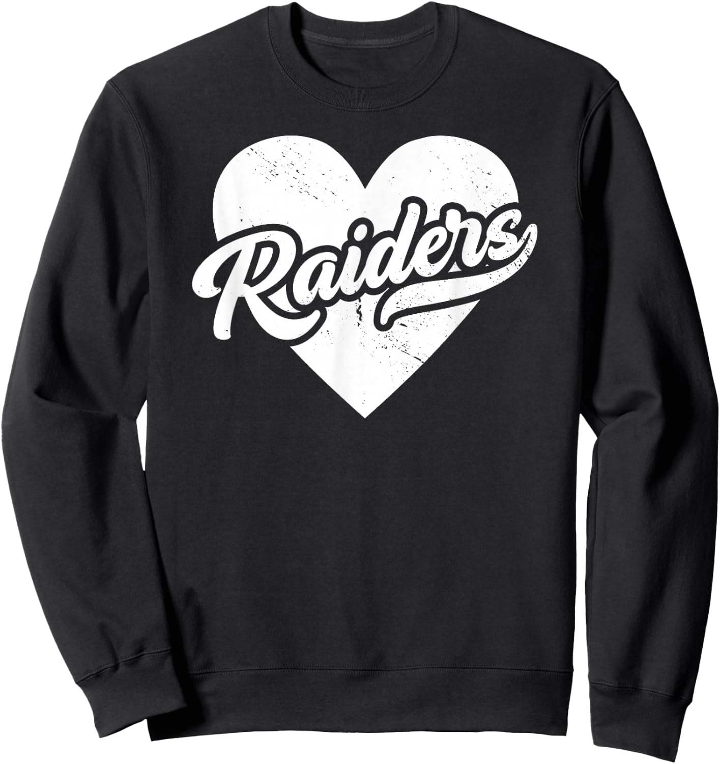 Vintage Raiders School Spirit Go Raiders Love Sweatshirt - Sweatshirt | Black