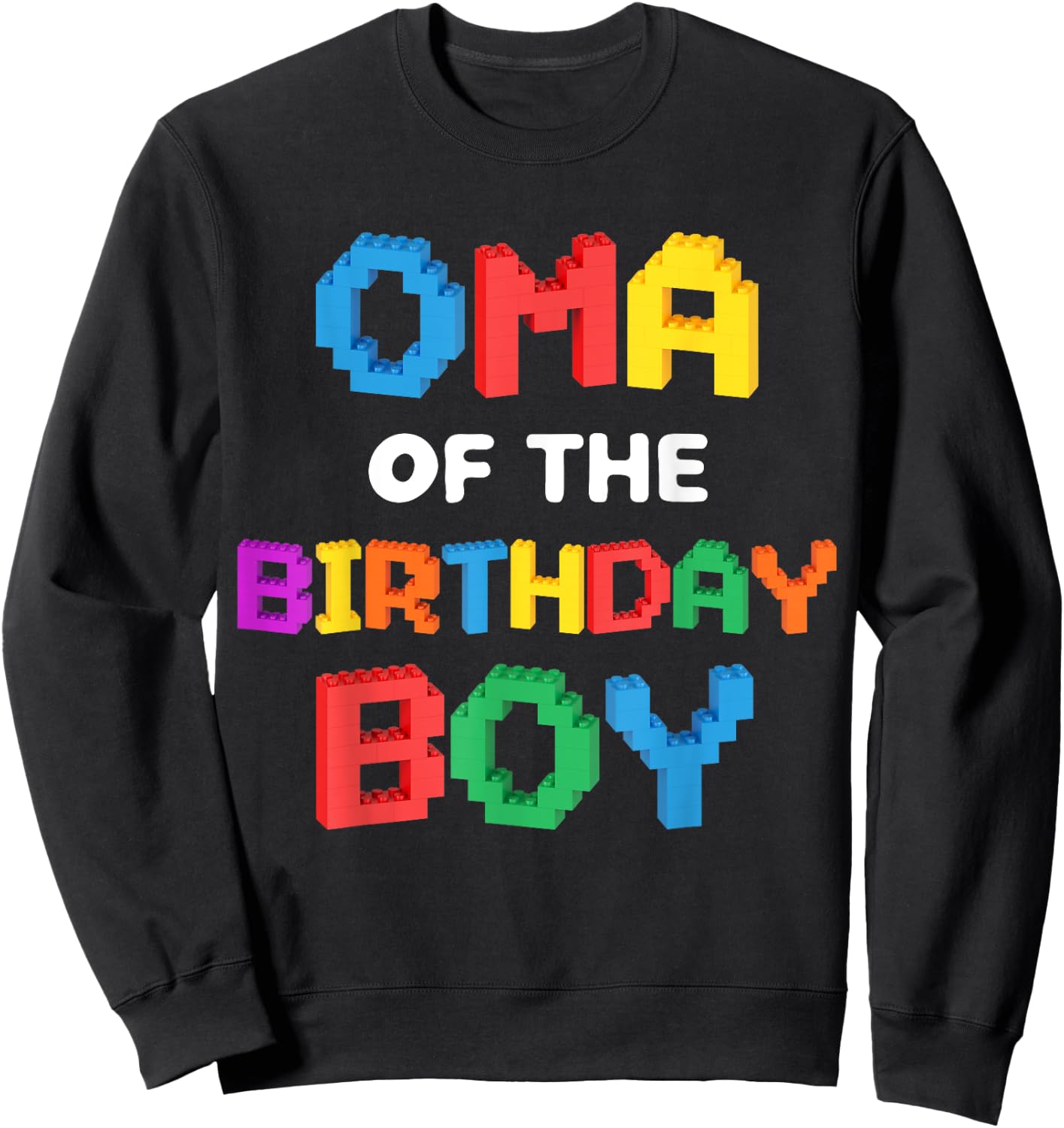 Oma of the Birthday Boy Master Builder Bricks Blocks Sweatshirt - Sweatshirt | Black