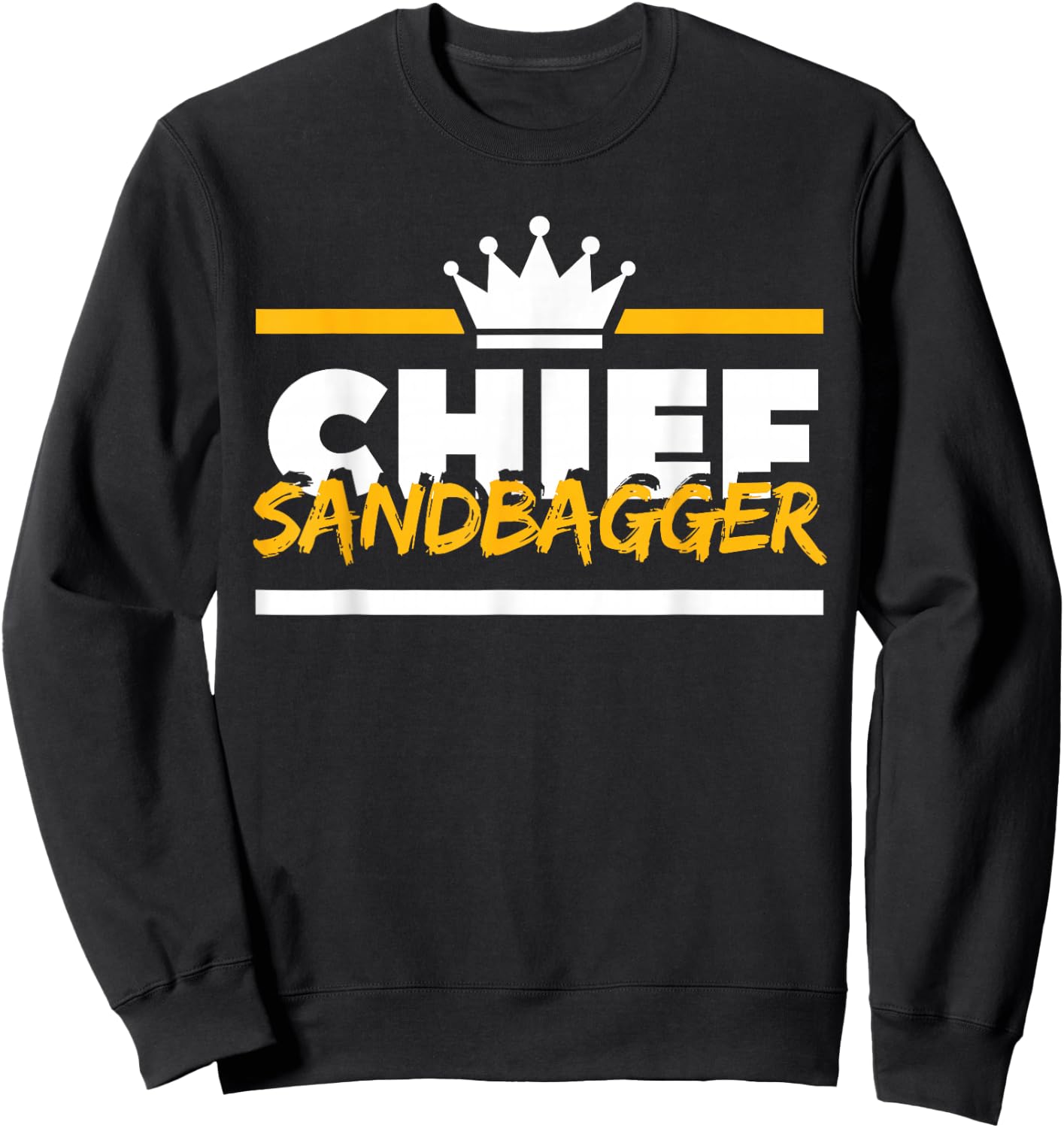 Chief Sandbagger Gag Golf Sweatshirt - Sweatshirt | Black