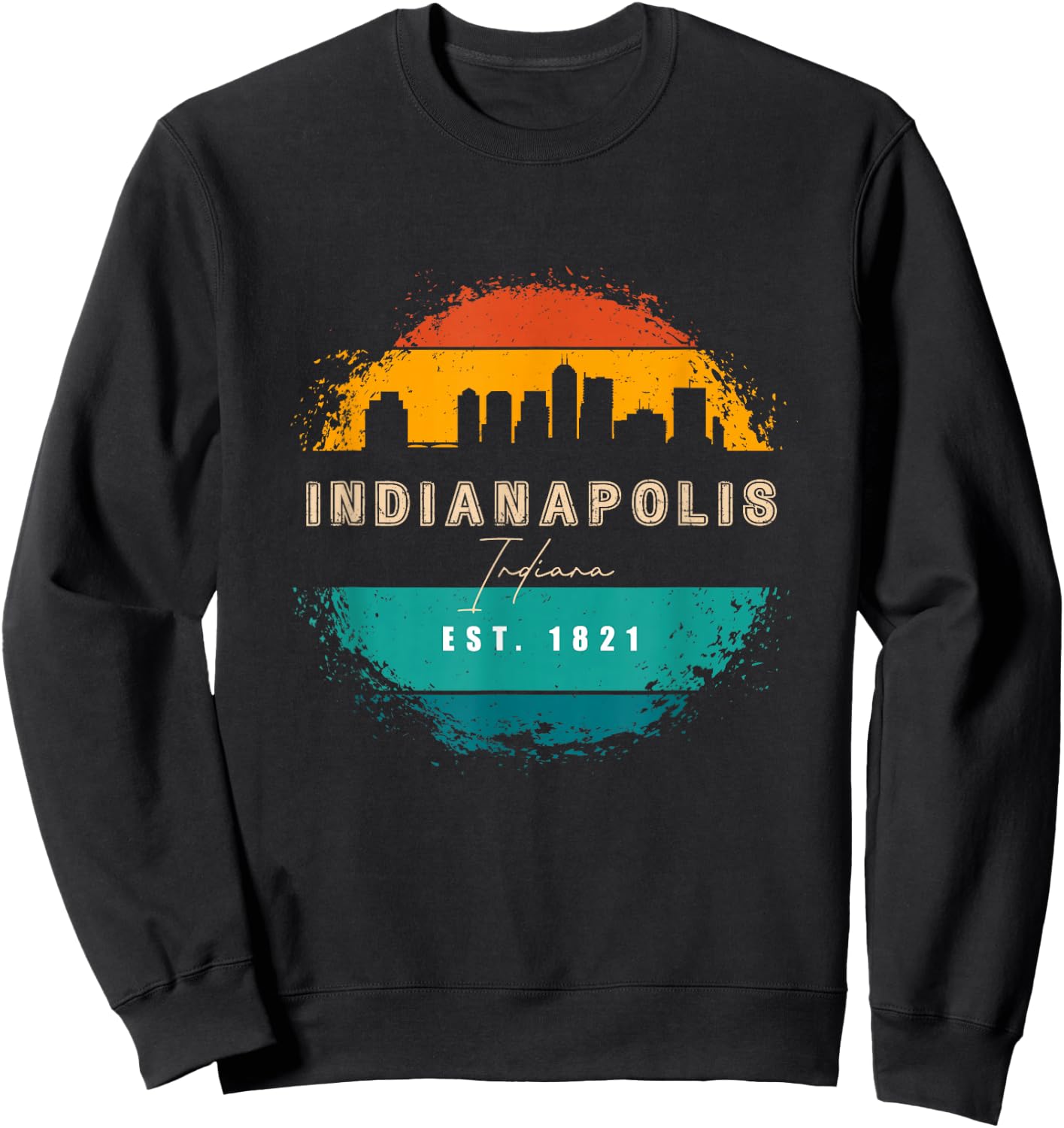 City of Indianapolis Indiana Sweatshirt - Sweatshirt | Black