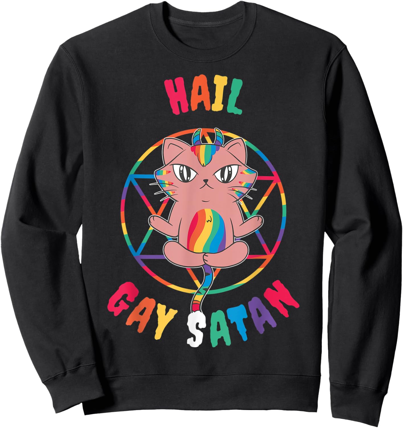 Hail Gay Satan Sweatshirt - Sweatshirt | Black