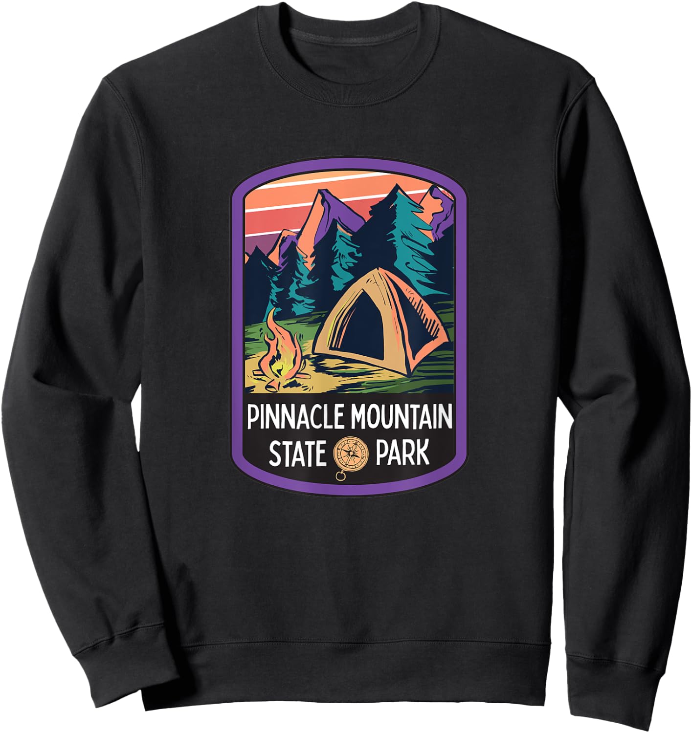 Pinnacle Mountain State Park Arkansas Ozark Camping Hiking Sweatshirt - Sweatshirt | Black