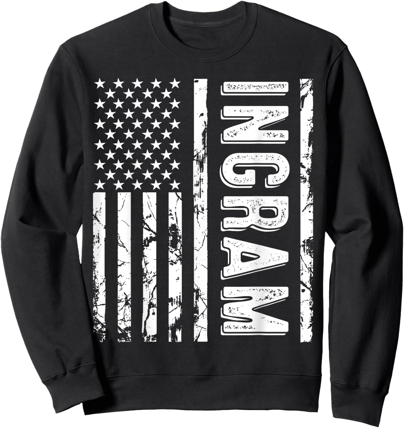 Ingram Last Name Funny Surname Team Ingram Family Reunion Sweatshirt - Sweatshirt | Black