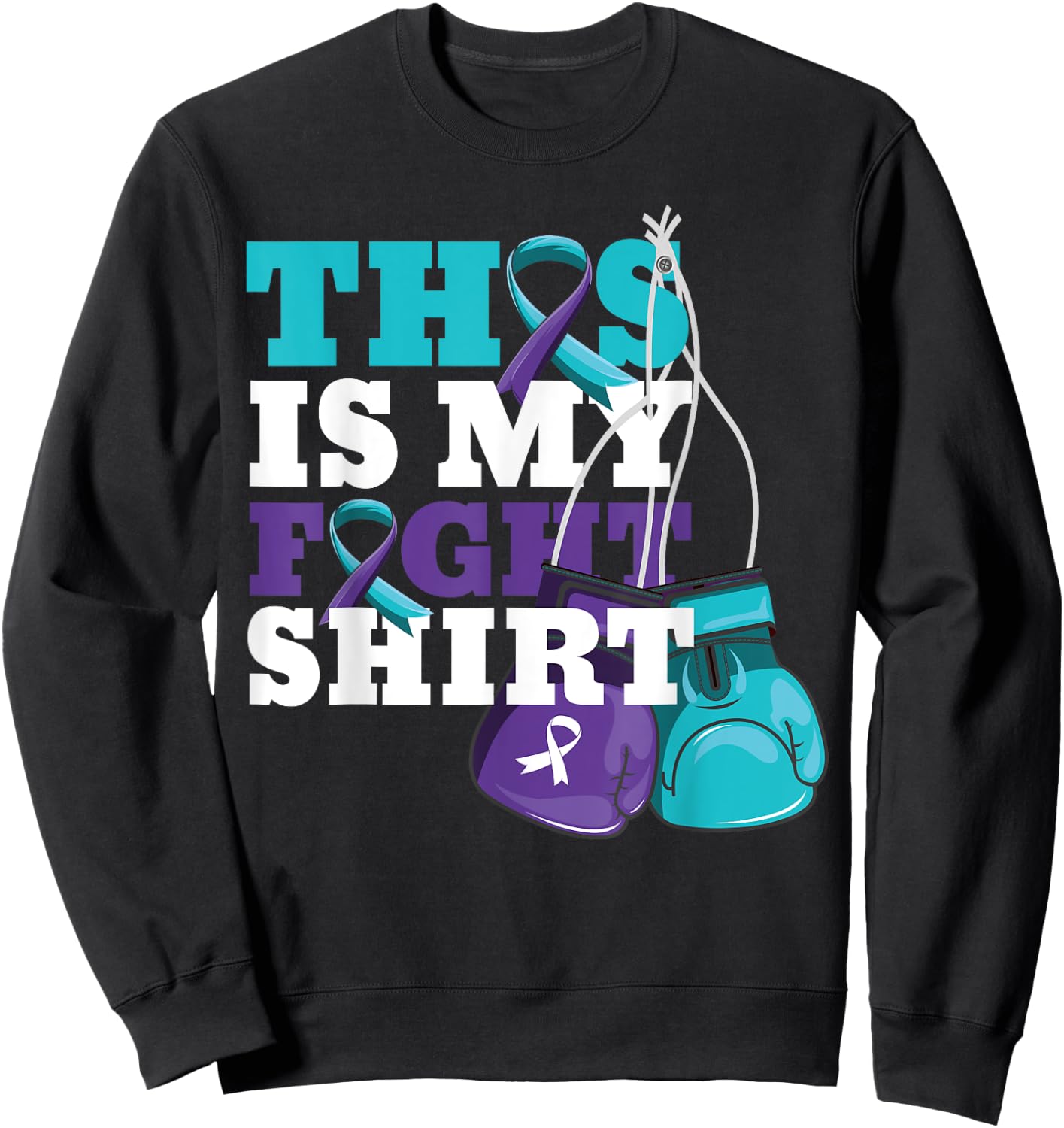 This Is My Fight Shirt Rheumatoid Arthritis Fighter Strong Sweatshirt - Sweatshirt | Black