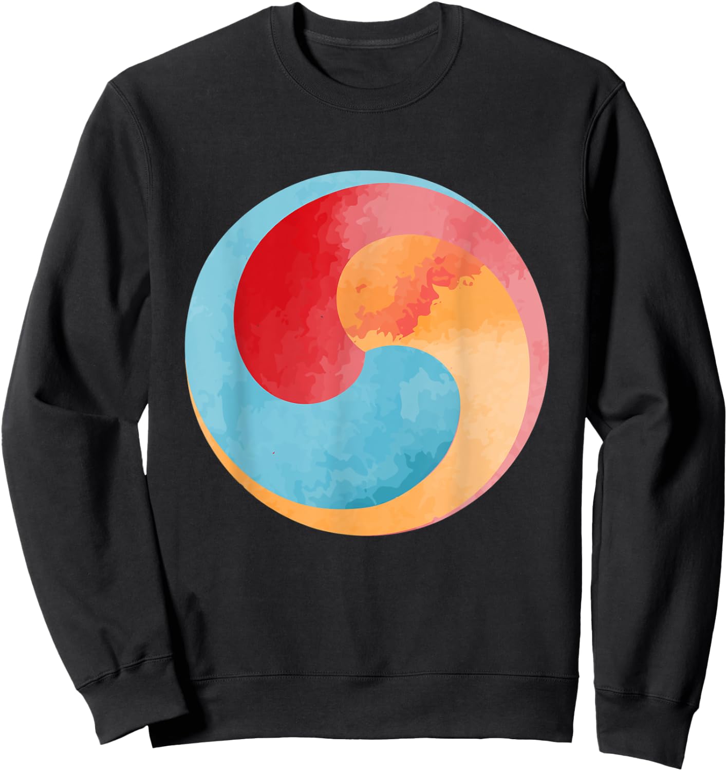 Zen Gankyil Symbol Wheel of Joy Bon Tibeten Buddhist Sweatshirt - Sweatshirt | Black