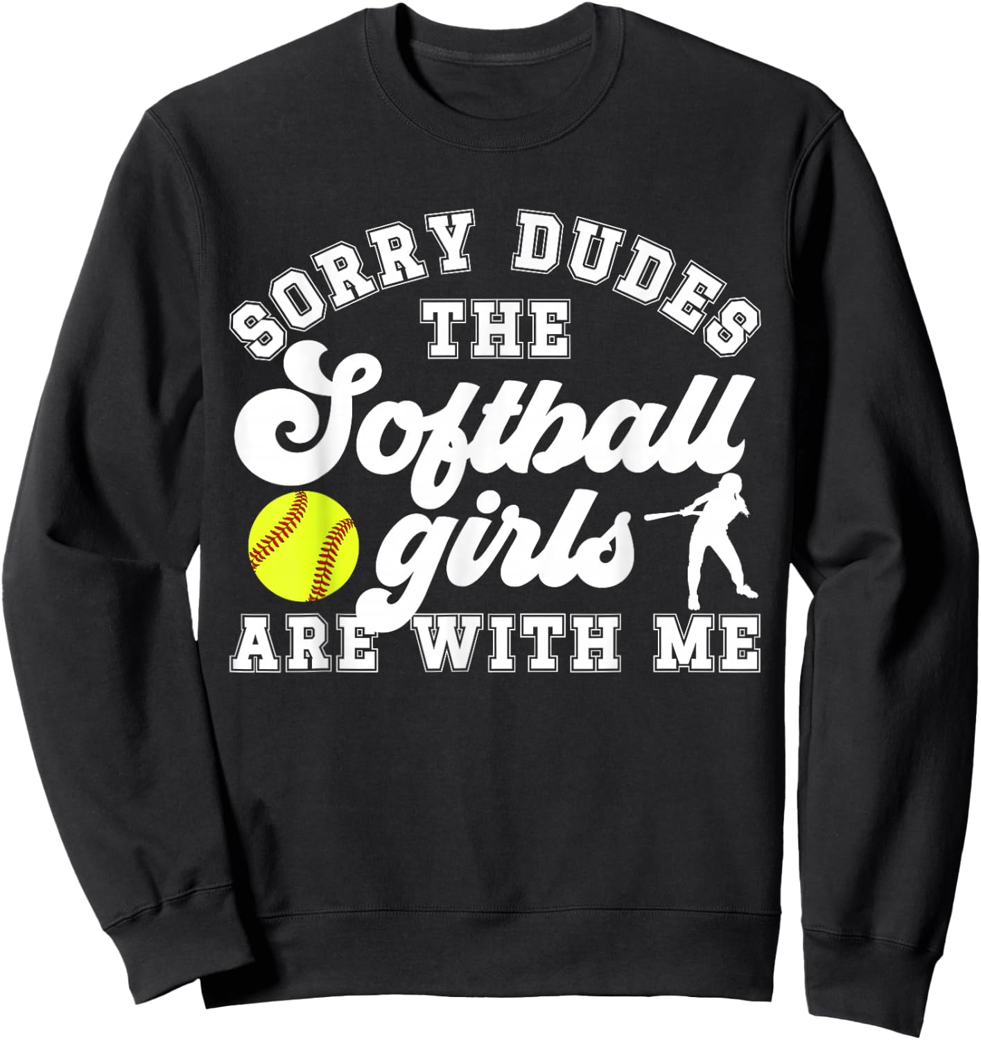 Softball Girls Softball Brother Of A Softball Player Sweatshirt - Sweatshirt | Black