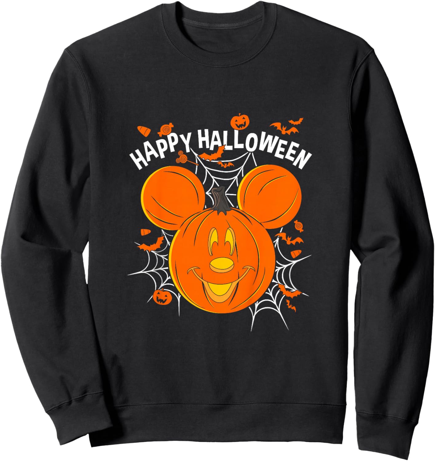 Kids Disney Mickey and Friends Halloween Mickey Pumpkin Youth Sweatshirt - Sweatshirt | Black
