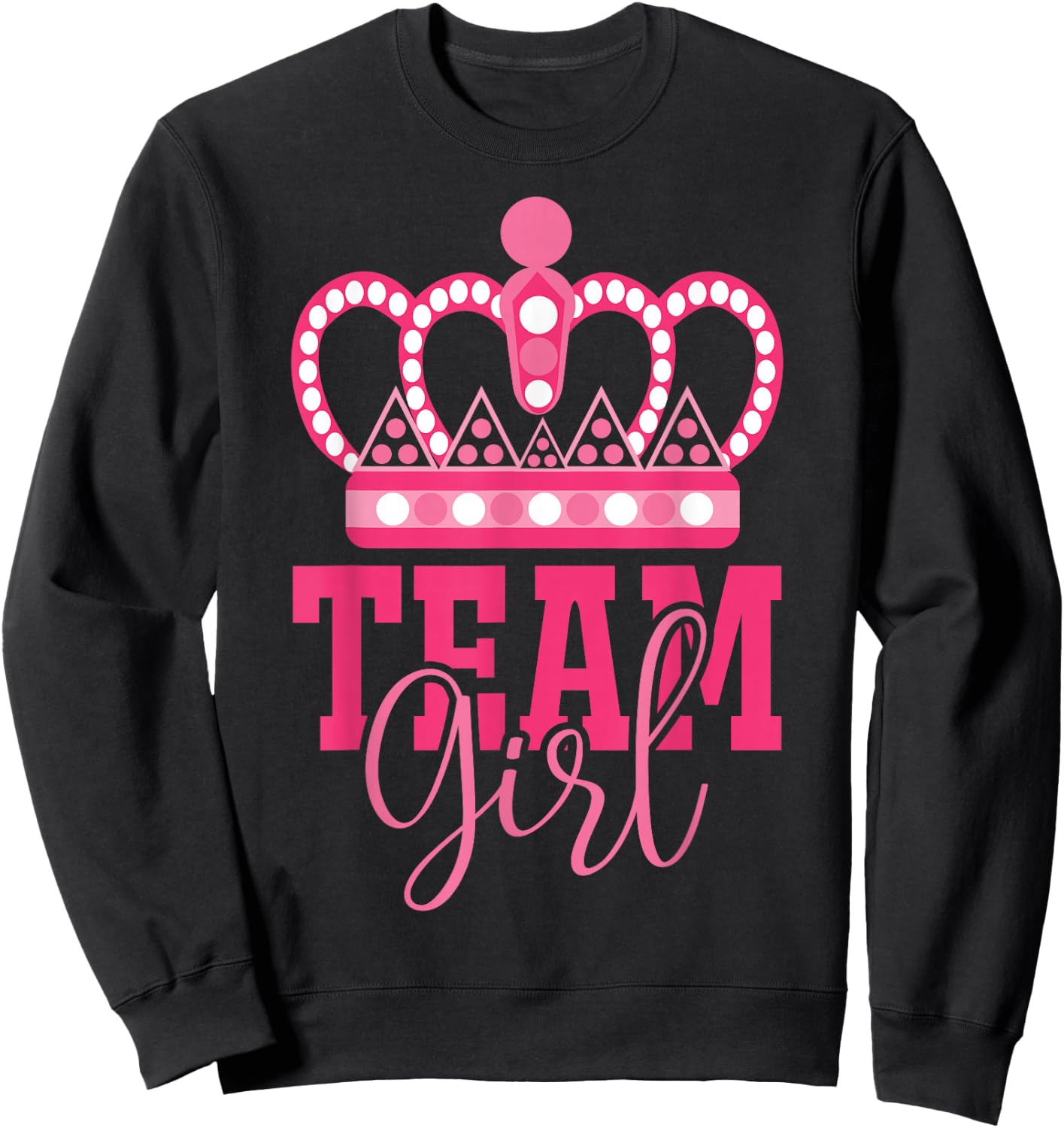 Pink Team Girl Team Boy Gender Reveal Party Matching Family Sweatshirt - Sweatshirt | Black
