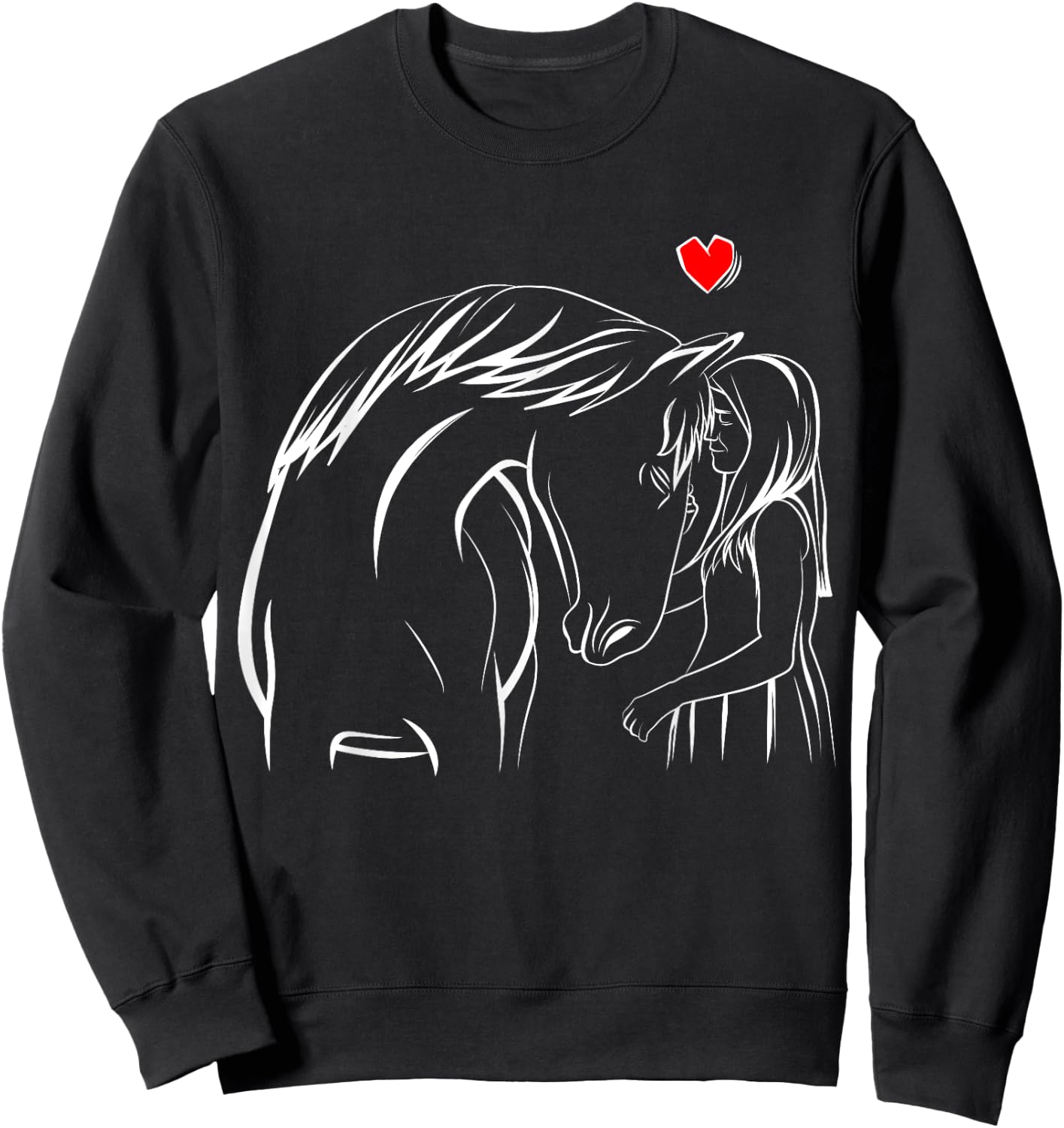 Horse Lover Girl Horseback Riding Women Sweatshirt - Sweatshirt | Black